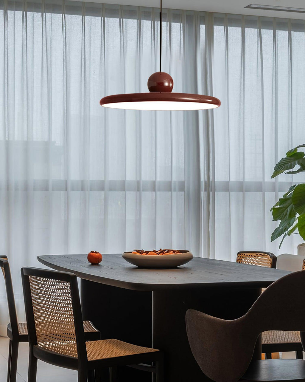 Lola Pendant Swag Light | Warm & Cool LED Options, Minimalist Design for Indoor Home Illumination