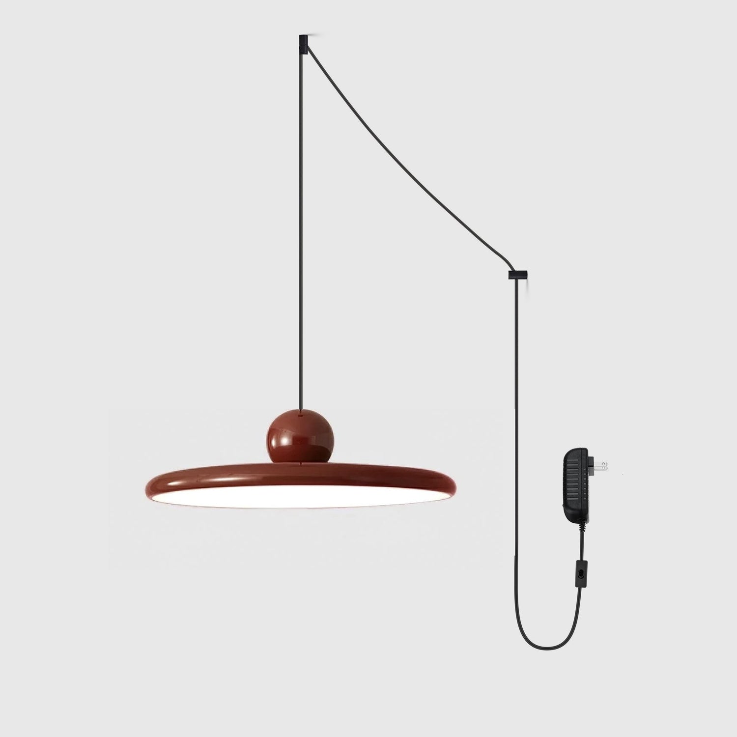 Lola Pendant Swag Light | Warm & Cool LED Options, Minimalist Design for Indoor Home Illumination