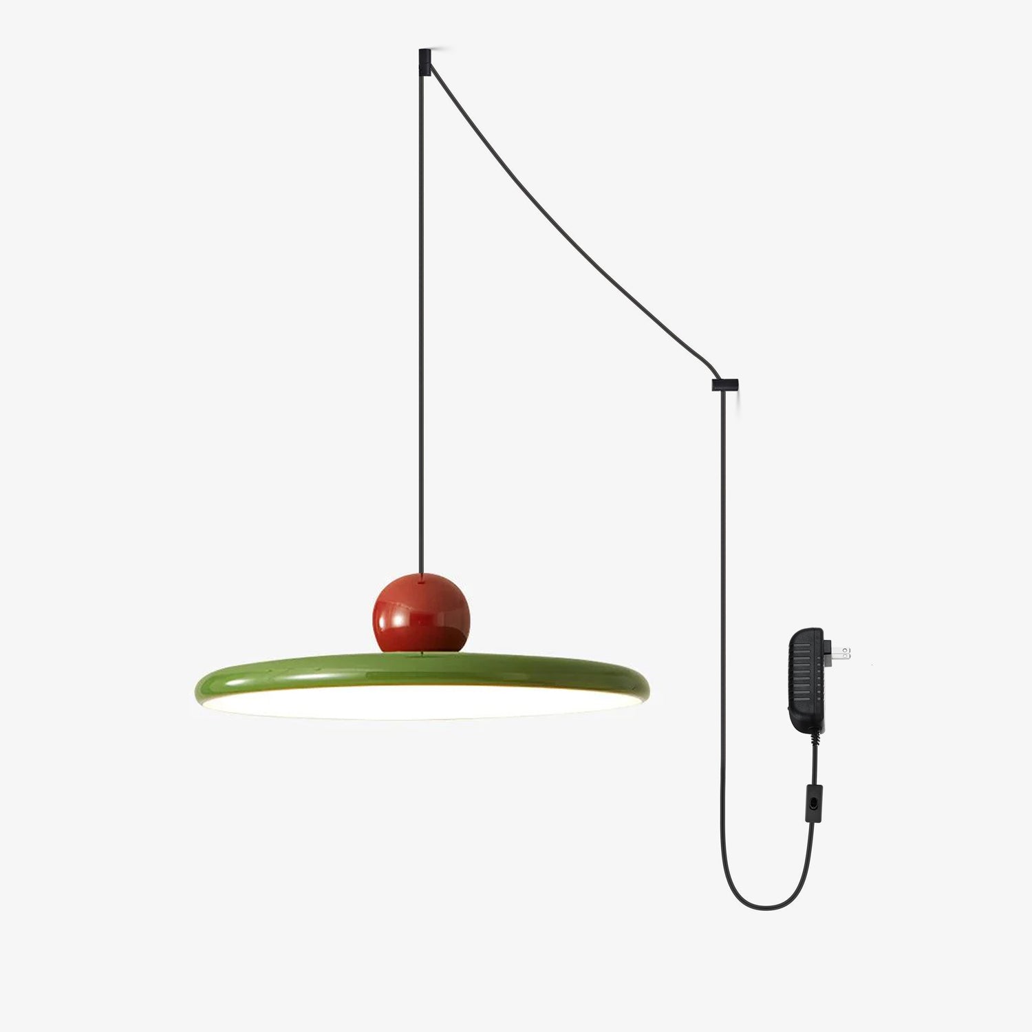 Lola Pendant Swag Light | Warm & Cool LED Options, Minimalist Design for Indoor Home Illumination