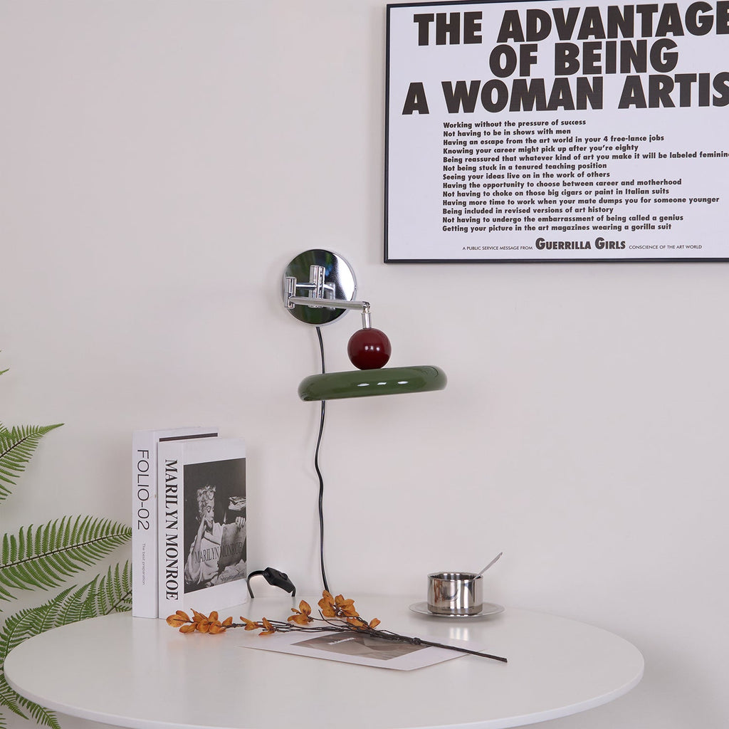 LED Plug-in Wall Lamp - Adjustable Swing Arm Light Fixture for Living Room, Bedroom, and Reading Nook