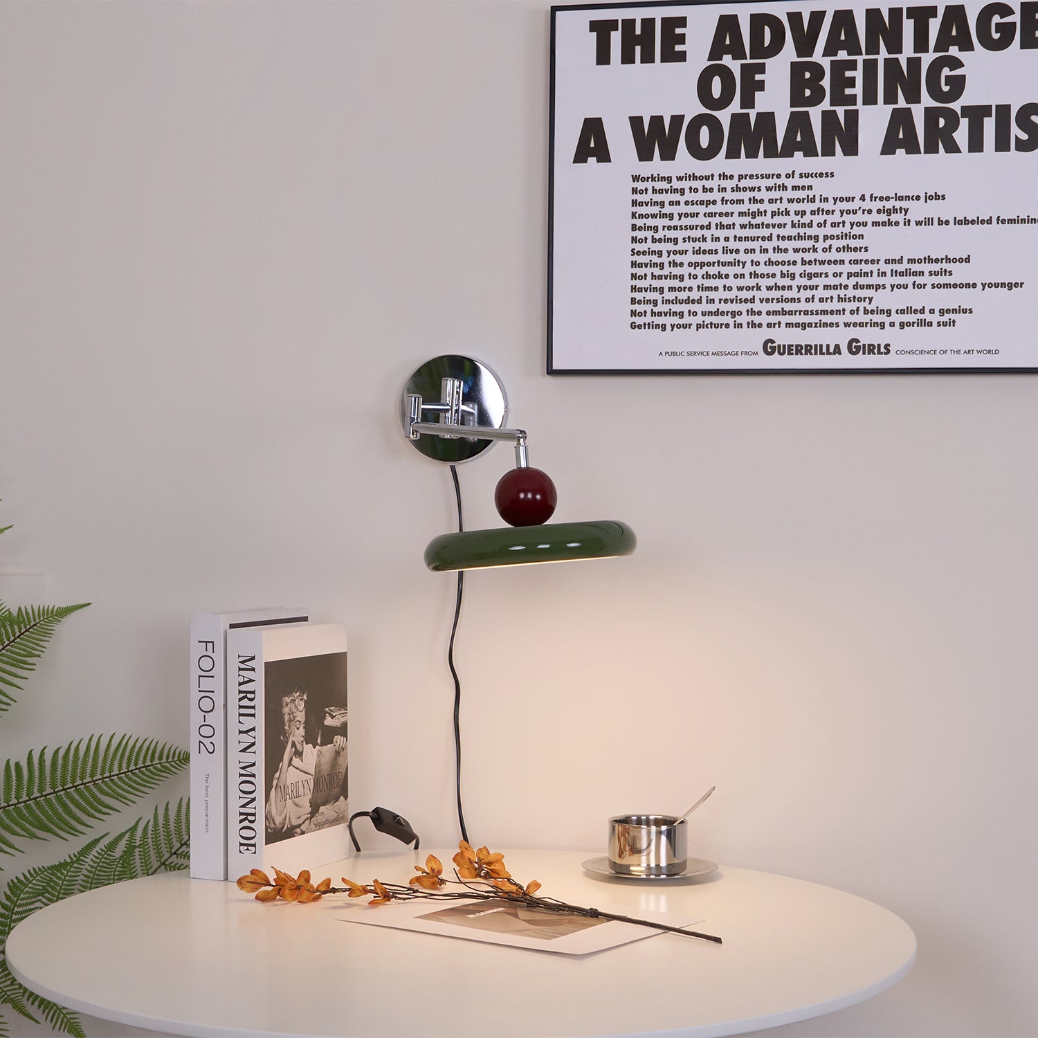 LED Plug-in Wall Lamp - Adjustable Swing Arm Light Fixture for Living Room, Bedroom, and Reading Nook