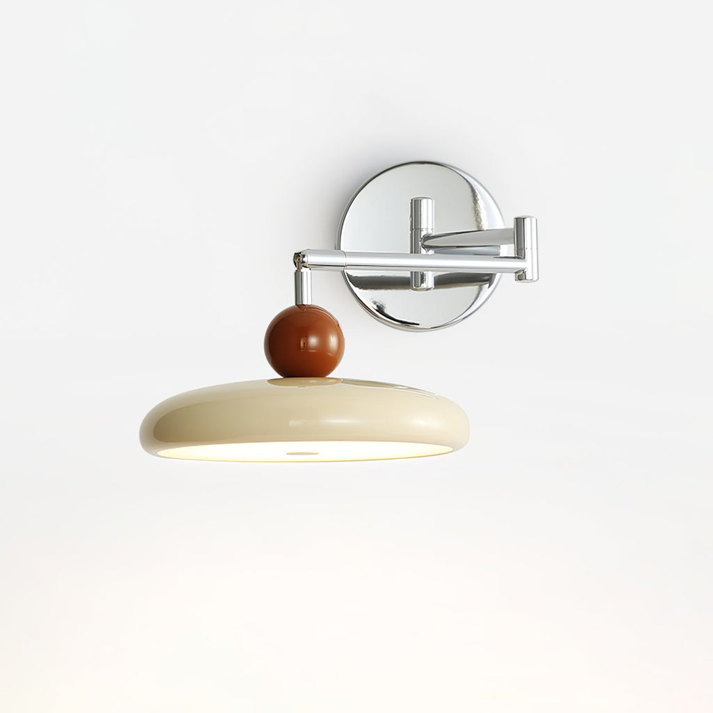 Swing Arm Wall Lamp | Metal & Acrylic, Integrated LED for Indoor Use, Warm to Cool Light Options