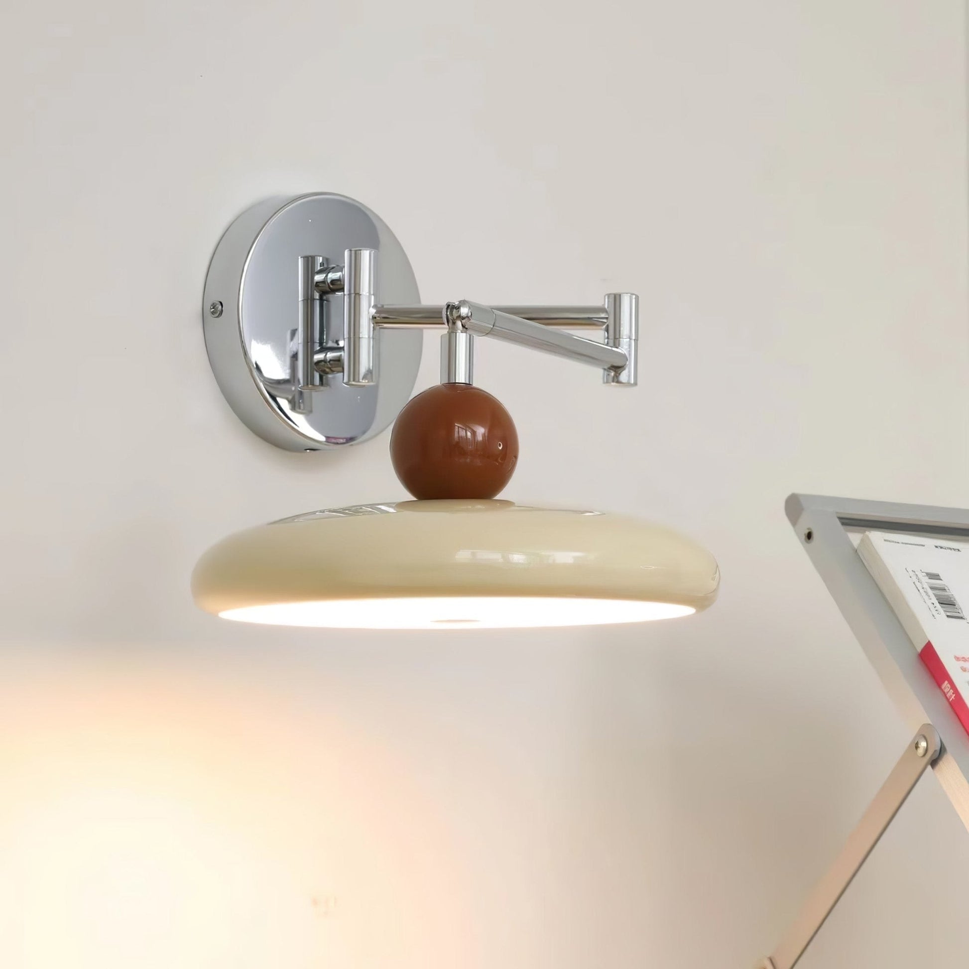 LED Swing Arm Wall Lamp - Adjustable Modern Lighting Fixture for Reading & Bedroom Use
