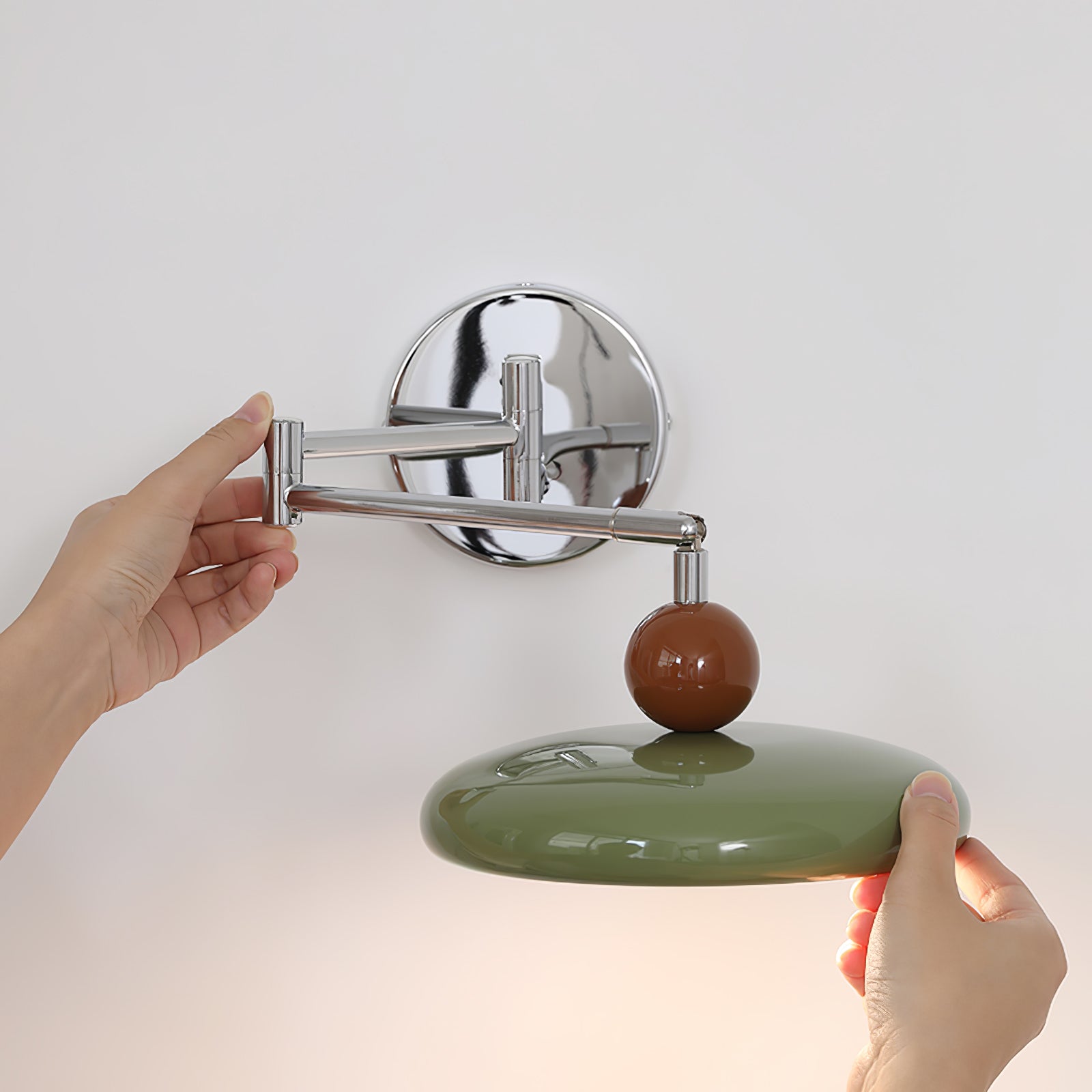 LED Swing Arm Wall Lamp - Adjustable Modern Lighting Fixture for Reading & Bedroom Use