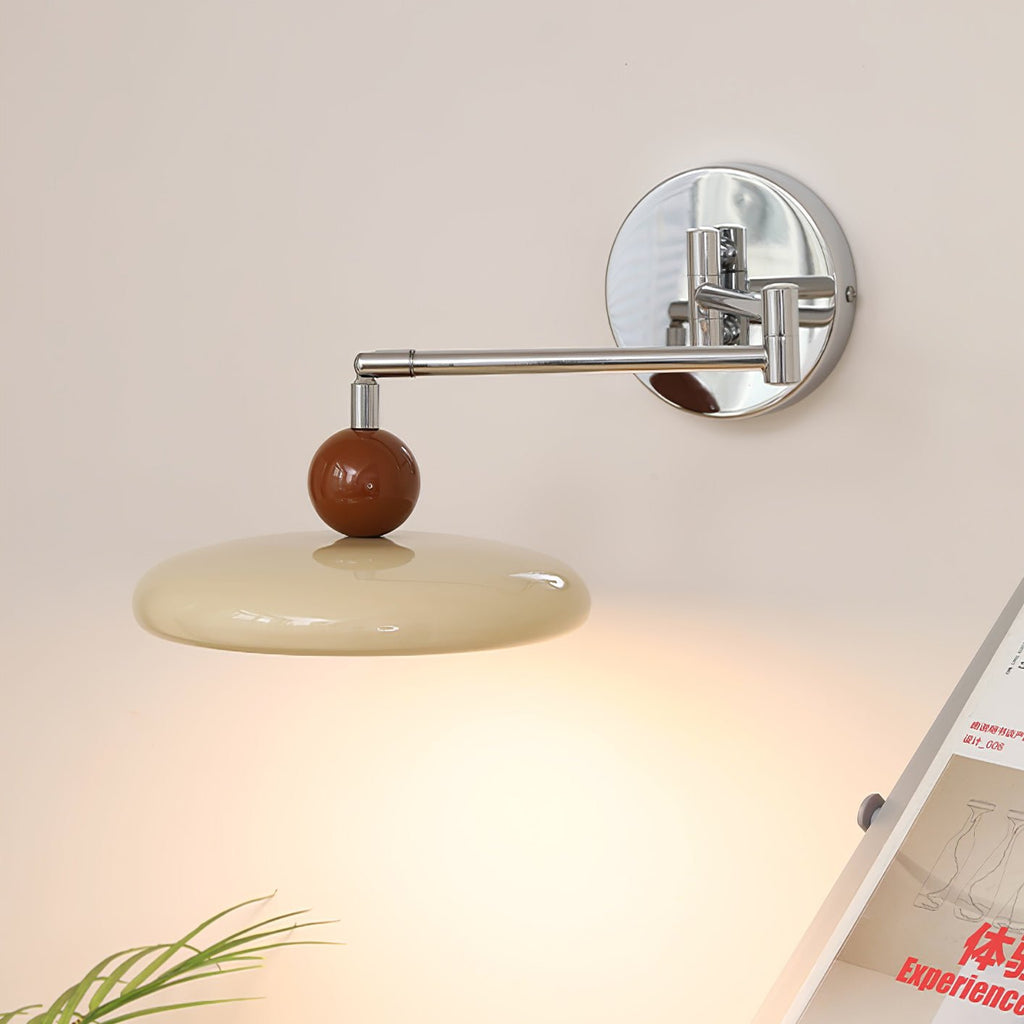 LED Swing Arm Wall Lamp - Adjustable Modern Lighting Fixture for Reading & Bedroom Use