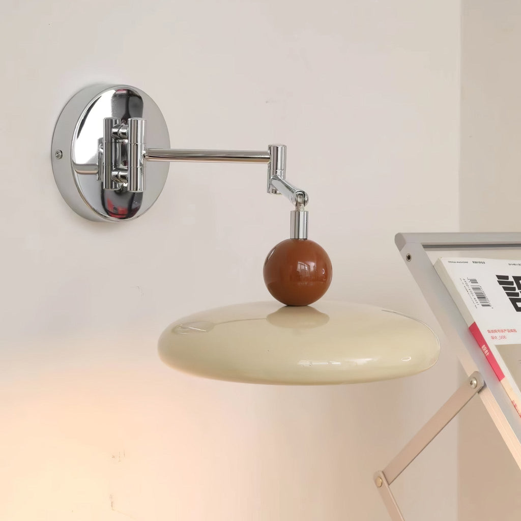 LED Swing Arm Wall Lamp - Adjustable Modern Lighting Fixture for Reading & Bedroom Use