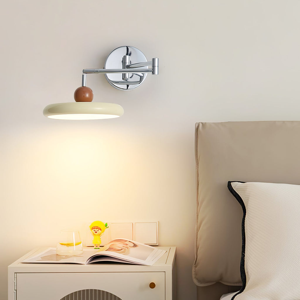 Swing Arm Wall Lamp | Metal & Acrylic, Integrated LED for Indoor Use, Warm to Cool Light Options