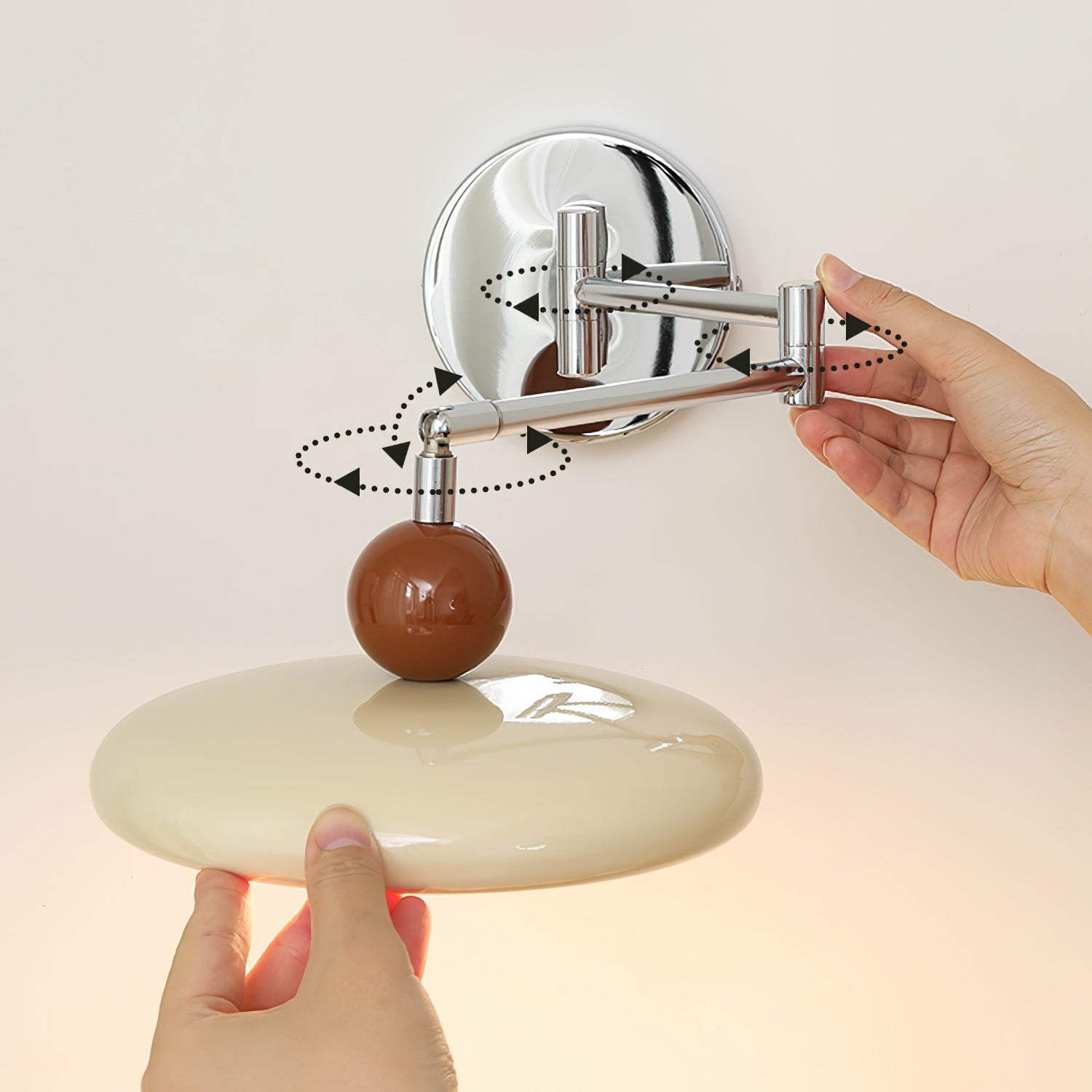 LED Swing Arm Wall Lamp - Adjustable Modern Lighting Fixture for Reading & Bedroom Use