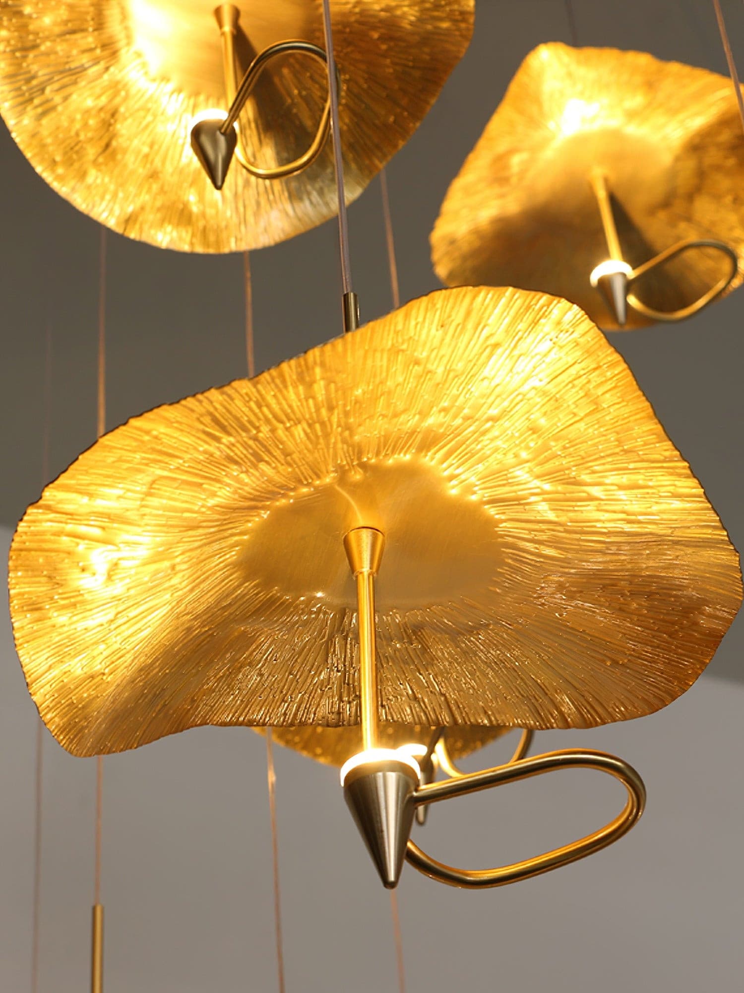 Lotus Leaf Chandelier Light Fixture - Modern Hanging Pendant for Dining Room & Living Room Decor