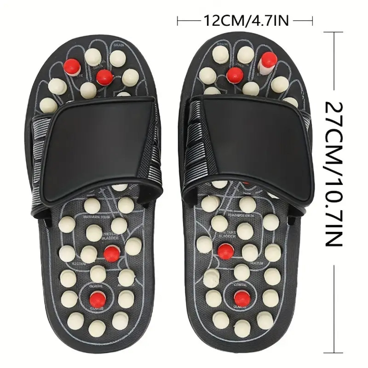 Acupressure Reflexology Massage Slippers | Therapeutic Footwear for Relaxation & Stress Relief - Comfortable & Effective