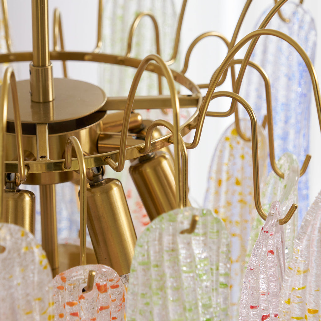 Murano Glass Chandelier - Handcrafted Italian Lighting Fixture for Dining Room & Living Room Decor