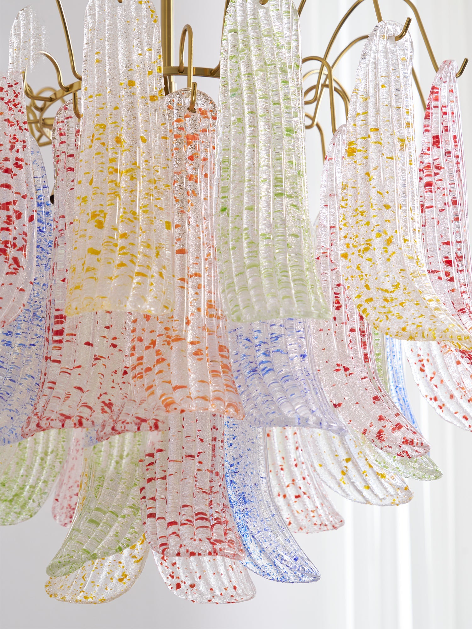 Murano Glass Chandelier - Handcrafted Italian Lighting Fixture for Dining Room & Living Room Decor