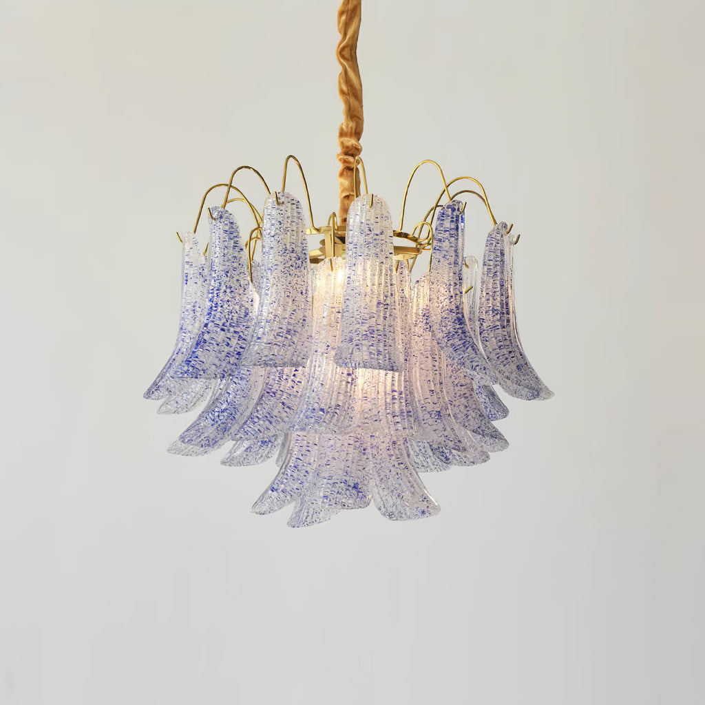Murano Glass Chandelier - Handcrafted Italian Lighting Fixture for Dining Room & Living Room Decor