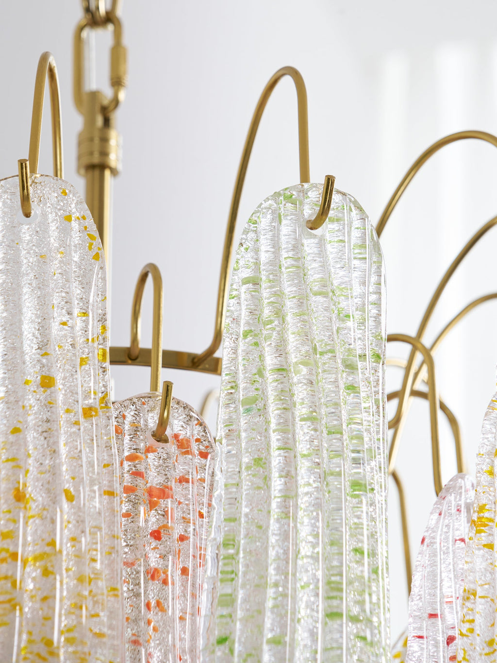 Murano Glass Chandelier - Handcrafted Italian Lighting Fixture for Dining Room & Living Room Decor