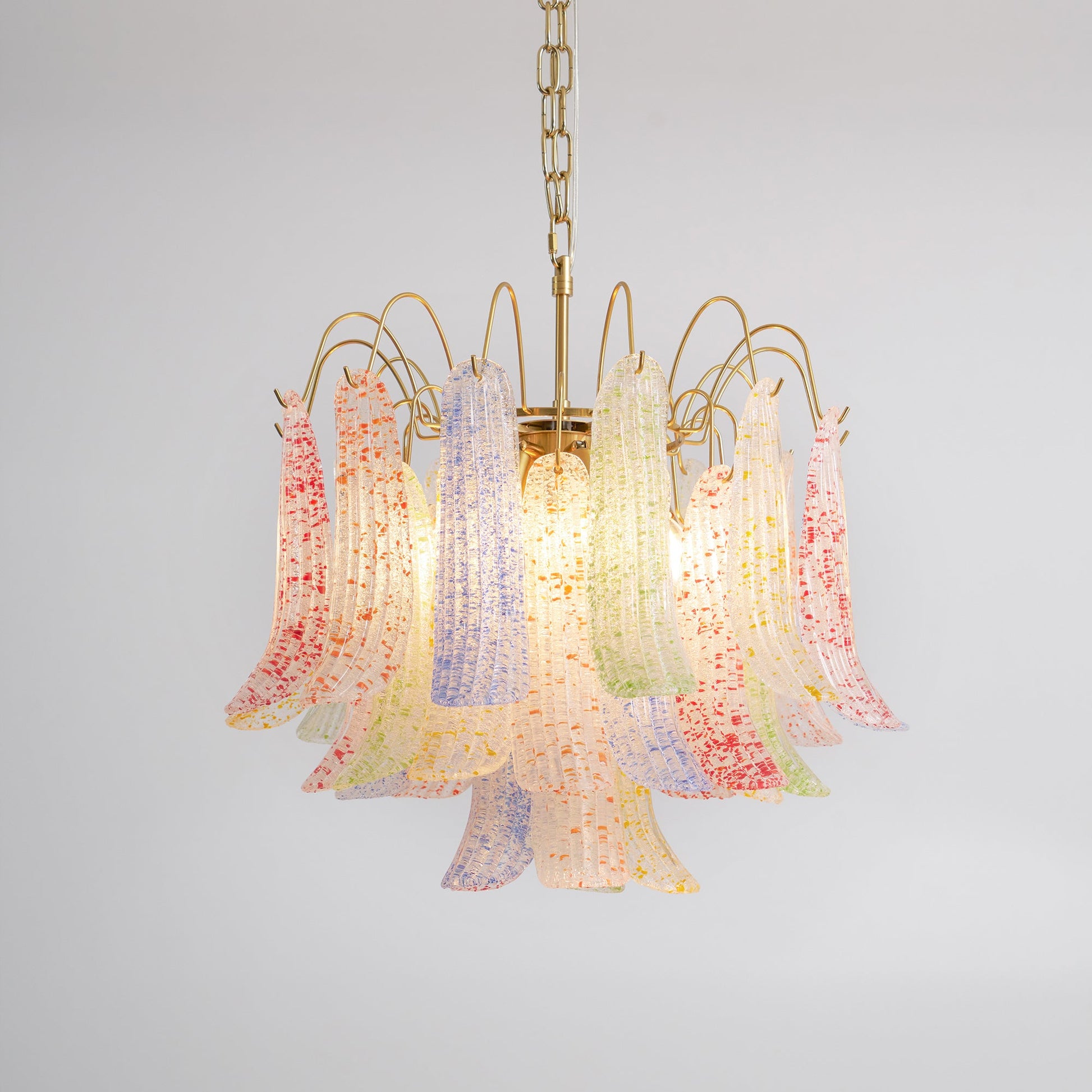 Murano Glass Chandelier - Handcrafted Italian Lighting Fixture for Dining Room & Living Room Decor