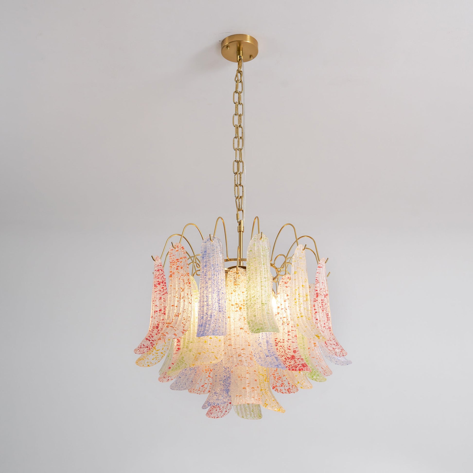 Murano Glass Chandelier - Handcrafted Italian Lighting Fixture for Dining Room & Living Room Decor