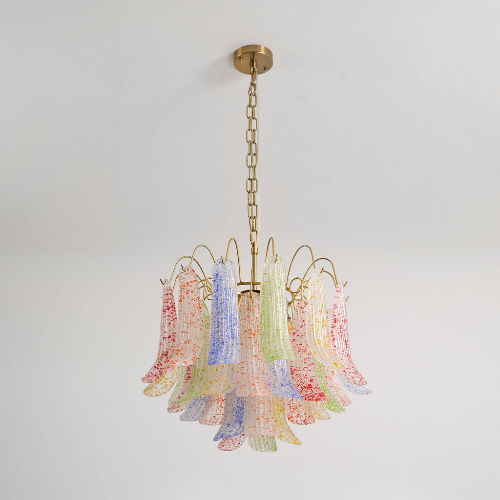 Murano Glass Chandelier - Handcrafted Italian Lighting Fixture for Dining Room & Living Room Decor