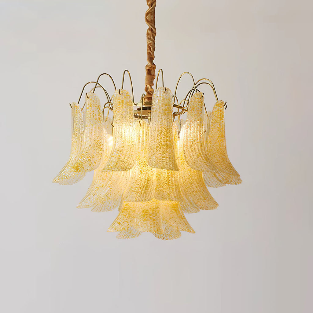 Murano Glass Chandelier - Handcrafted Italian Lighting Fixture for Dining Room & Living Room Decor