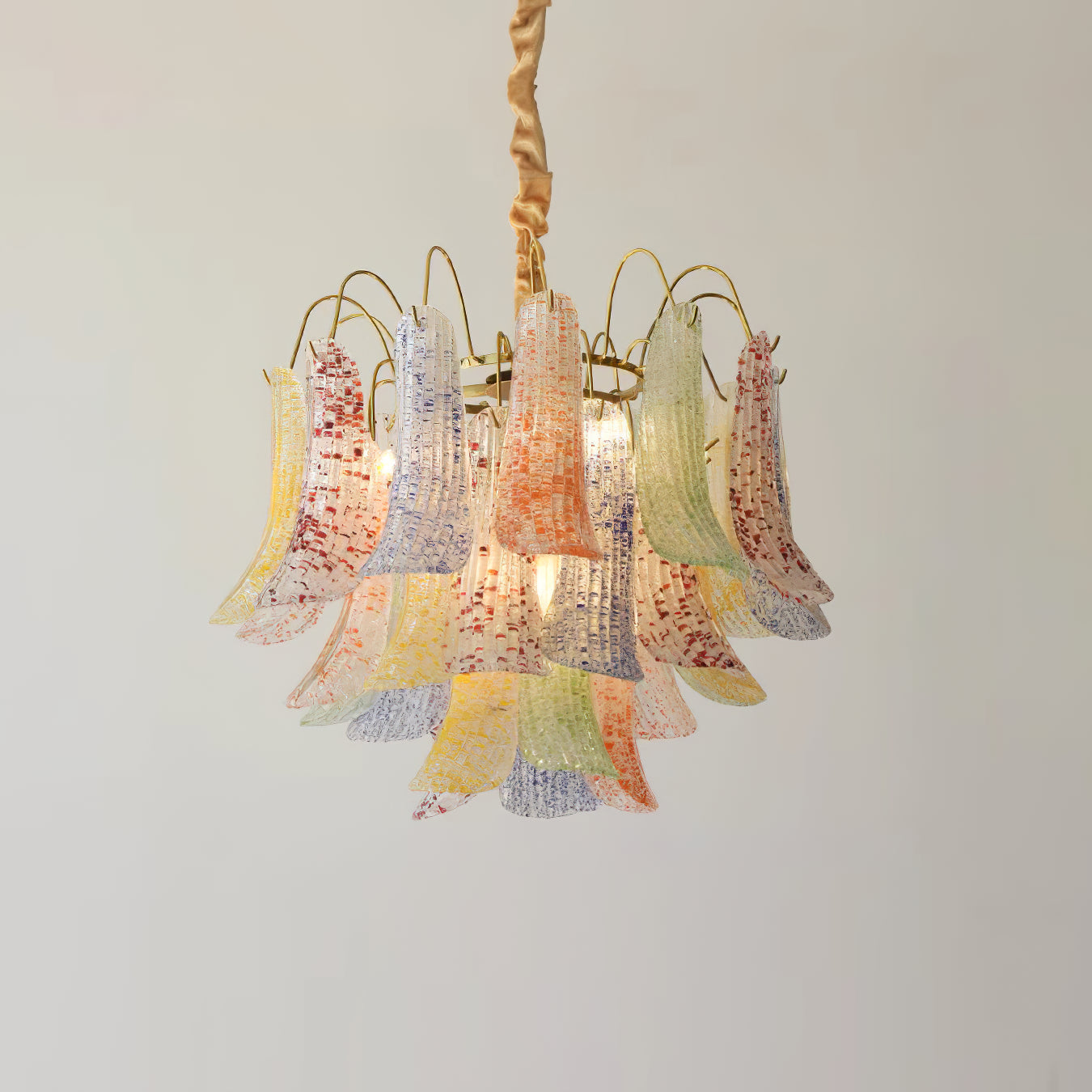 Murano Glass Chandelier - Handcrafted Italian Lighting Fixture for Dining Room & Living Room Decor