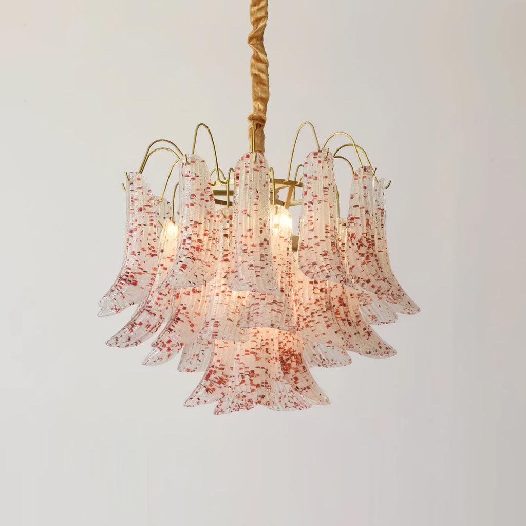 Murano Glass Chandelier - Handcrafted Italian Lighting Fixture for Dining Room & Living Room Decor