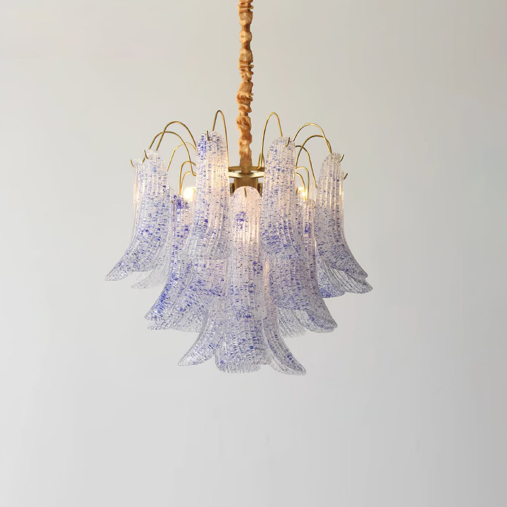 Murano Glass Chandelier - Handcrafted Italian Lighting Fixture for Dining Room & Living Room Decor
