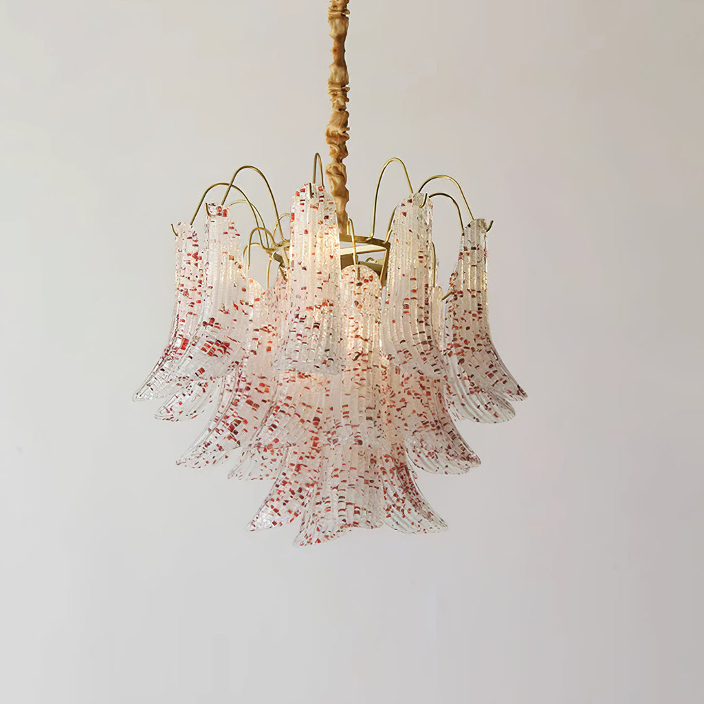 Murano Glass Chandelier - Handcrafted Italian Lighting Fixture for Dining Room & Living Room Decor
