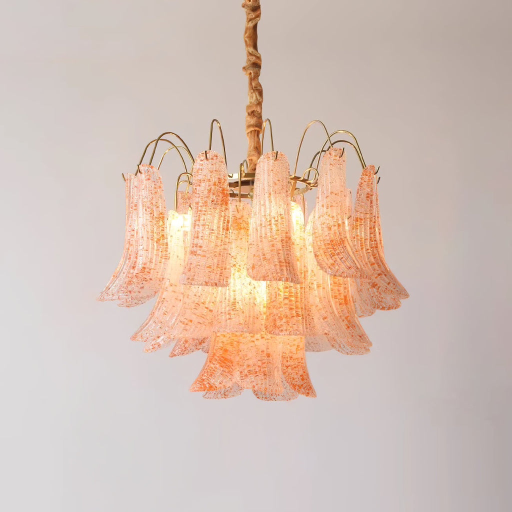 Murano Glass Chandelier - Handcrafted Italian Lighting Fixture for Dining Room & Living Room Decor