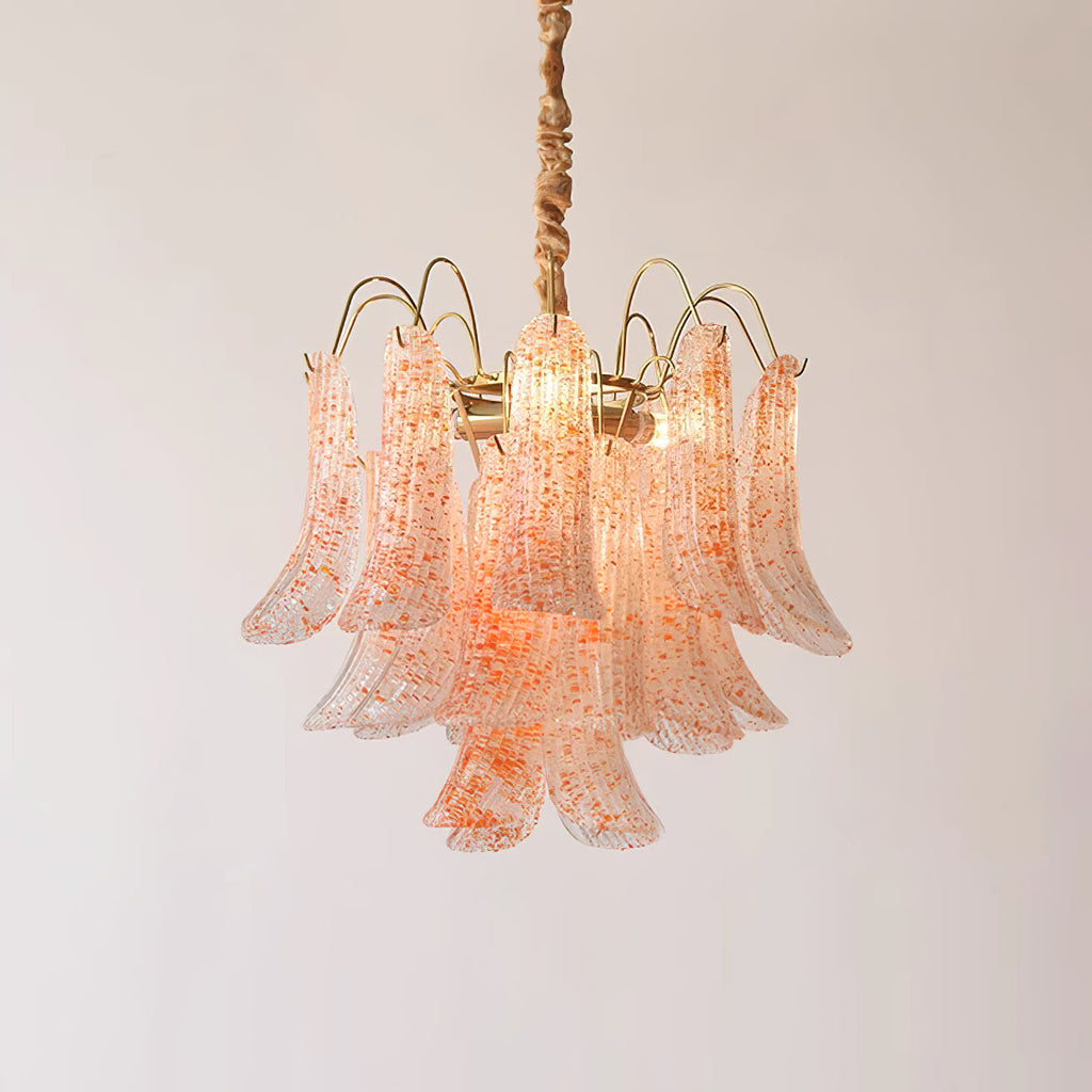 Murano Glass Chandelier - Handcrafted Italian Lighting Fixture for Dining Room & Living Room Decor