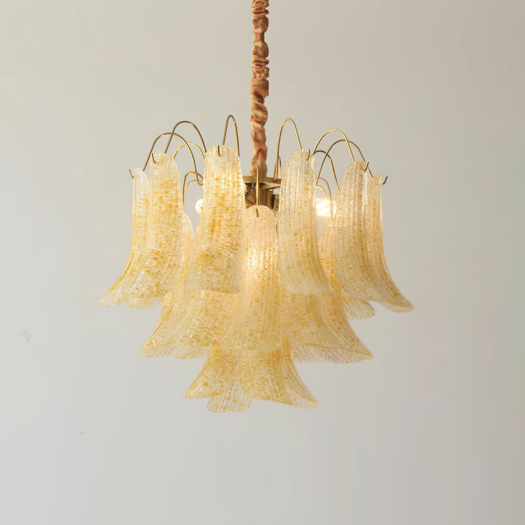Murano Glass Chandelier - Handcrafted Italian Lighting Fixture for Dining Room & Living Room Decor