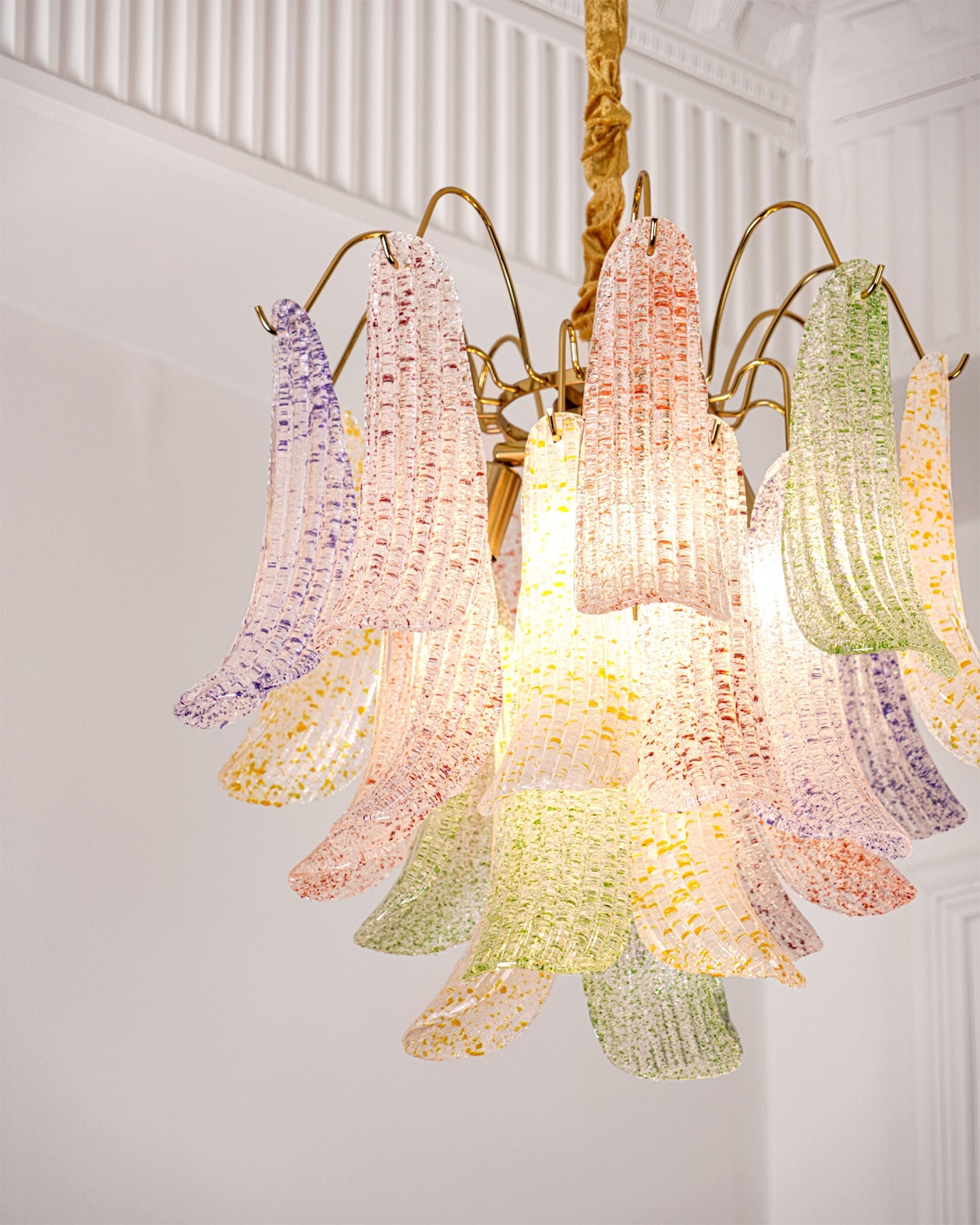Murano Glass Chandelier - Handcrafted Italian Lighting Fixture for Dining Room & Living Room Decor