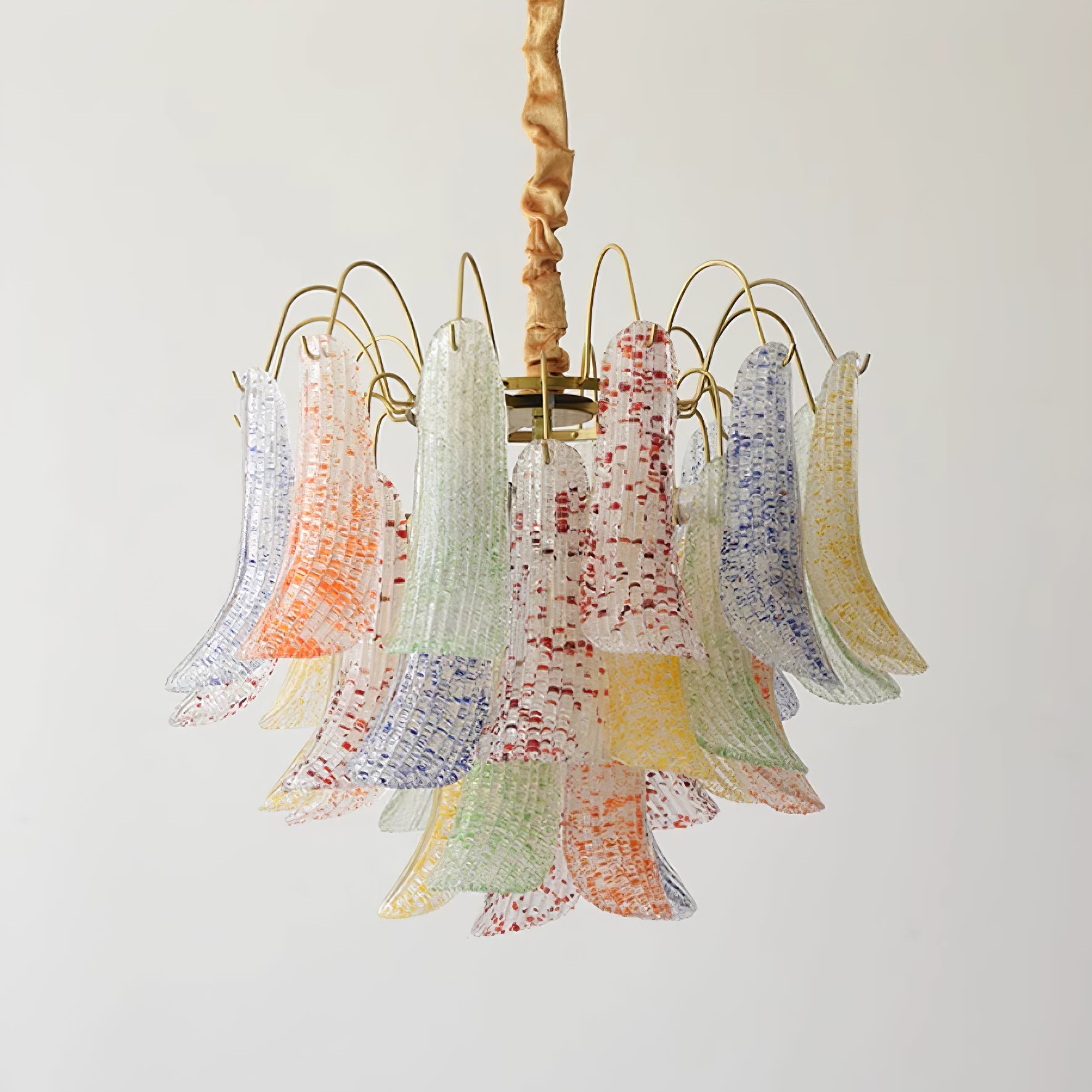 Murano Glass Chandelier - Handcrafted Italian Lighting Fixture for Dining Room & Living Room Decor