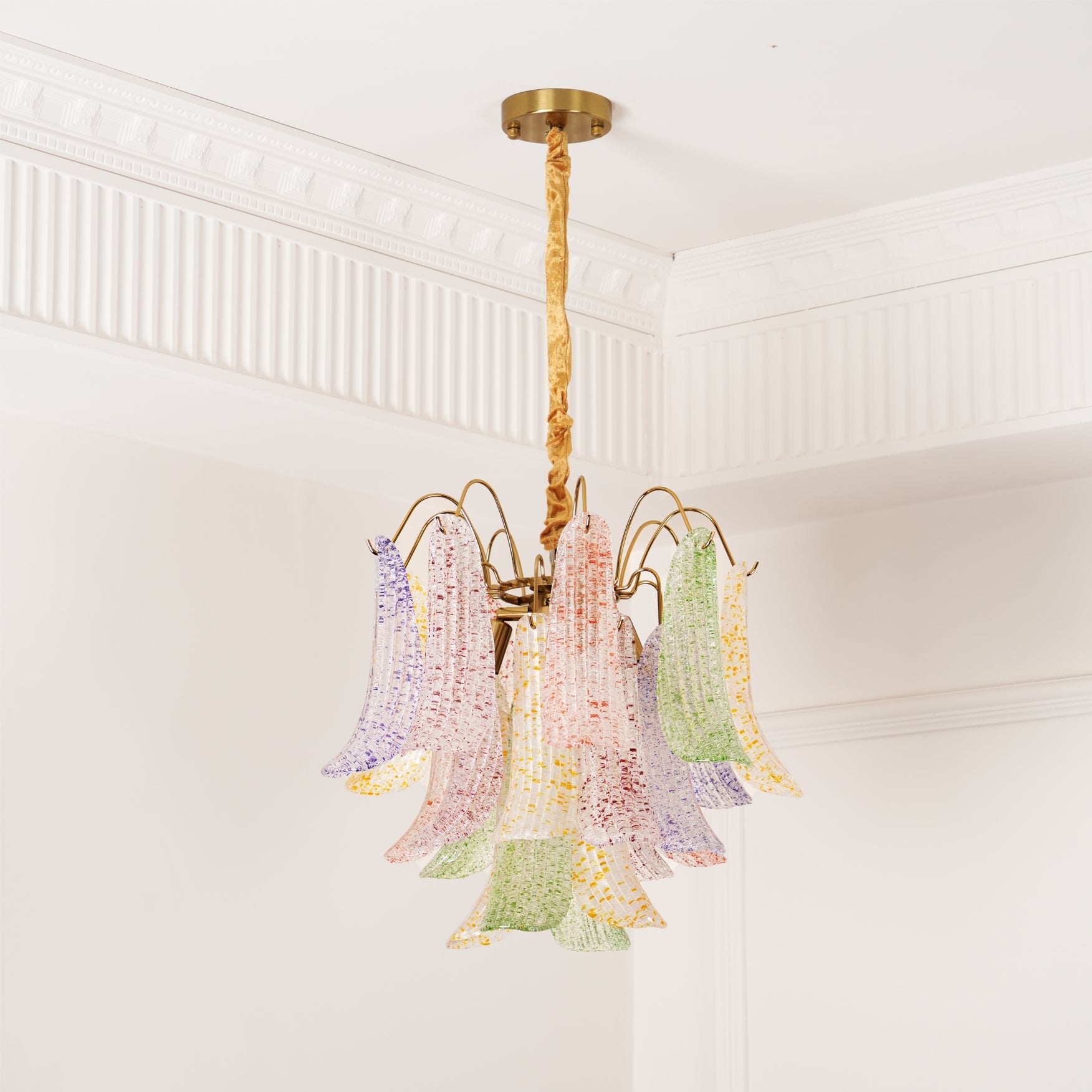Murano Glass Chandelier - Handcrafted Italian Lighting Fixture for Dining Room & Living Room Decor
