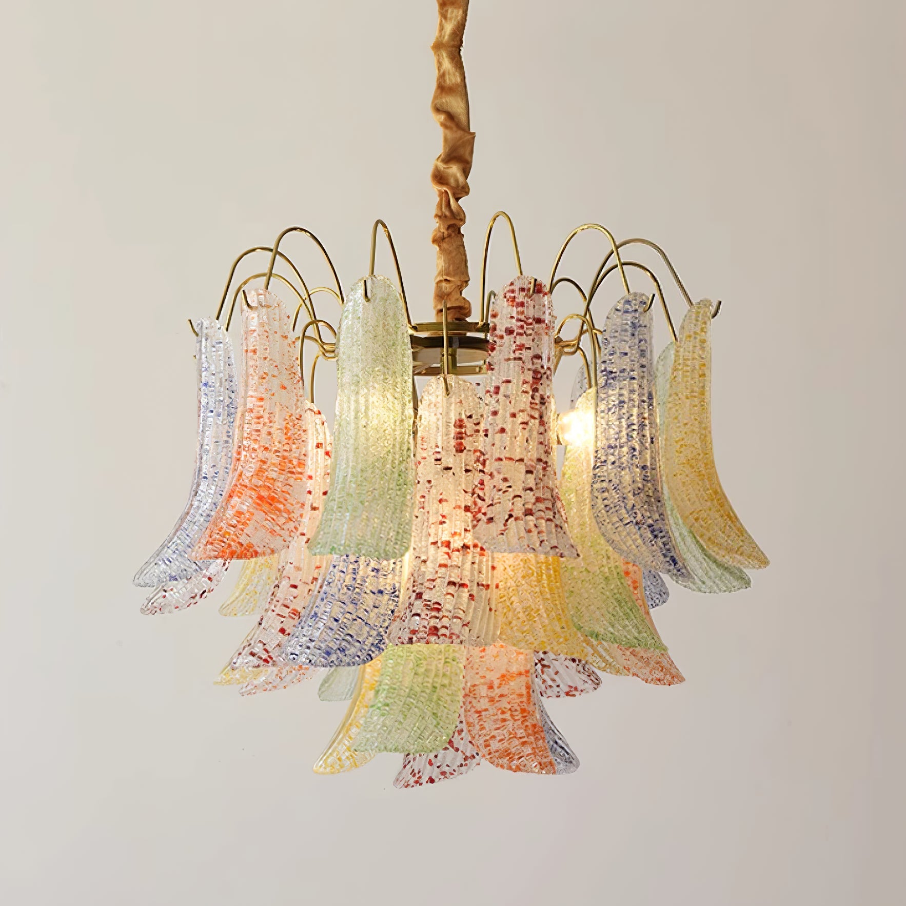 Murano Glass Chandelier - Handcrafted Italian Lighting Fixture for Dining Room & Living Room Decor
