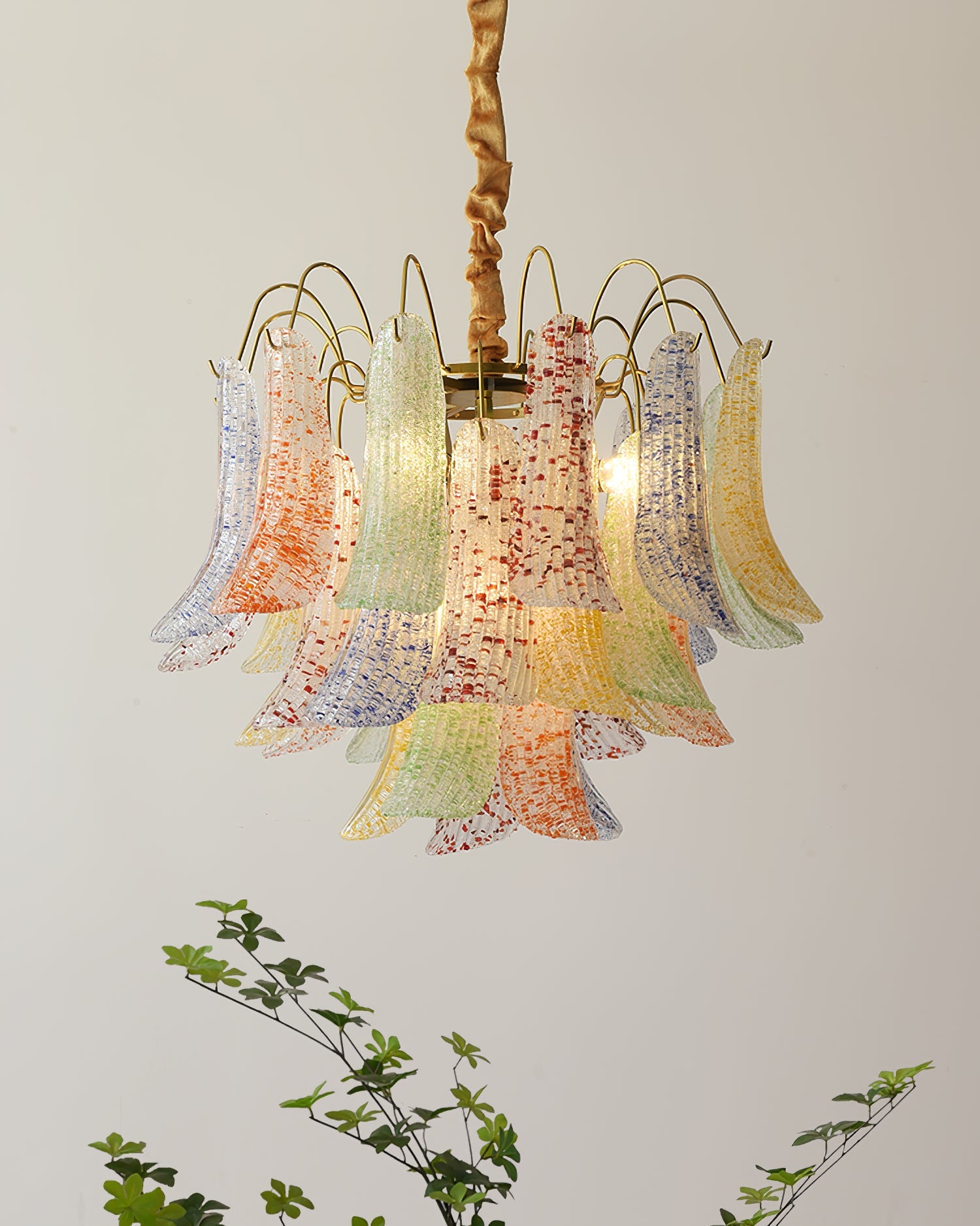 Murano Glass Chandelier - Handcrafted Italian Lighting Fixture for Dining Room & Living Room Decor