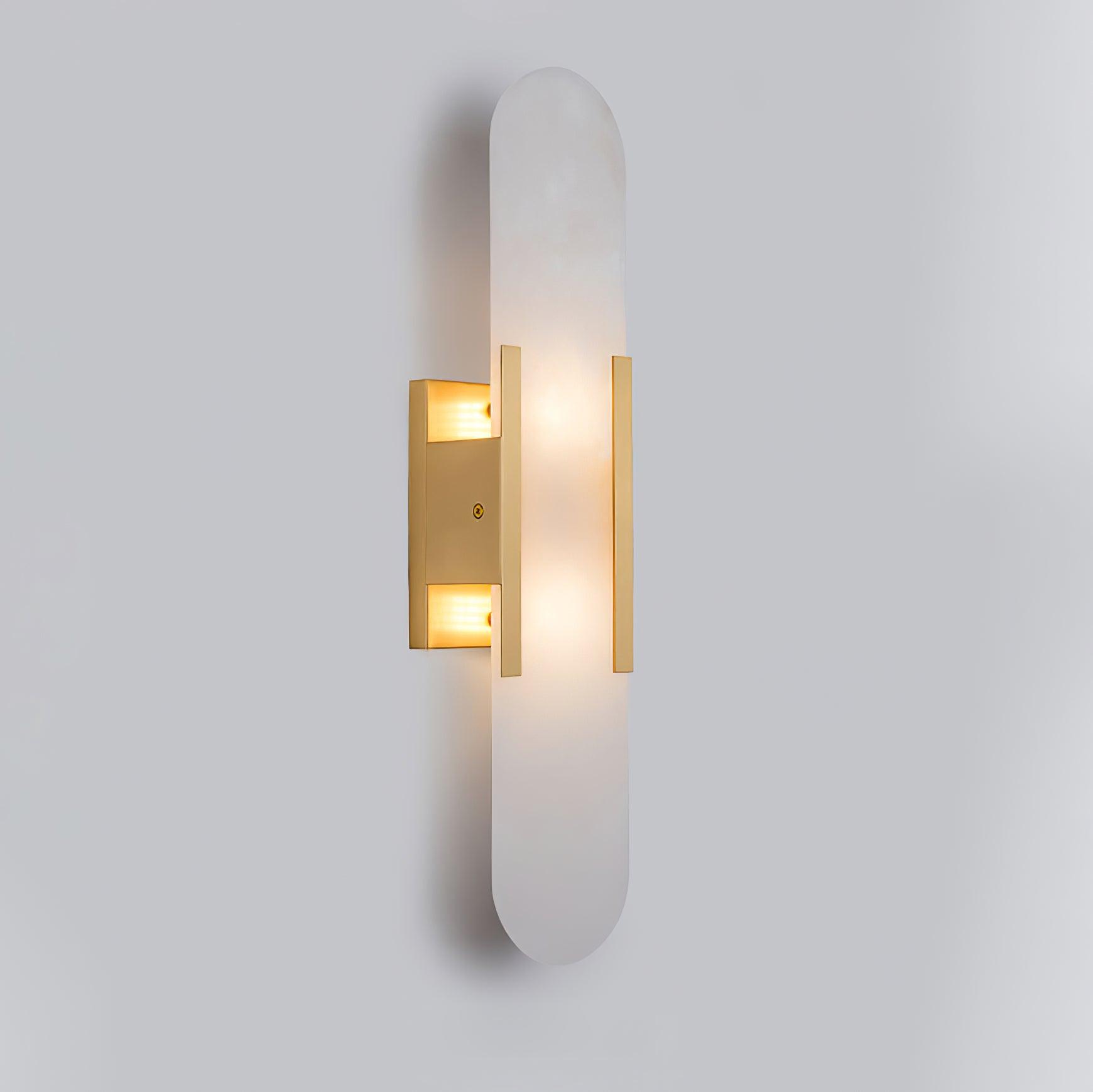 Elongated Alabaster Wall Lamp - Modern Lighting Fixture for Living Room & Hallway Decor