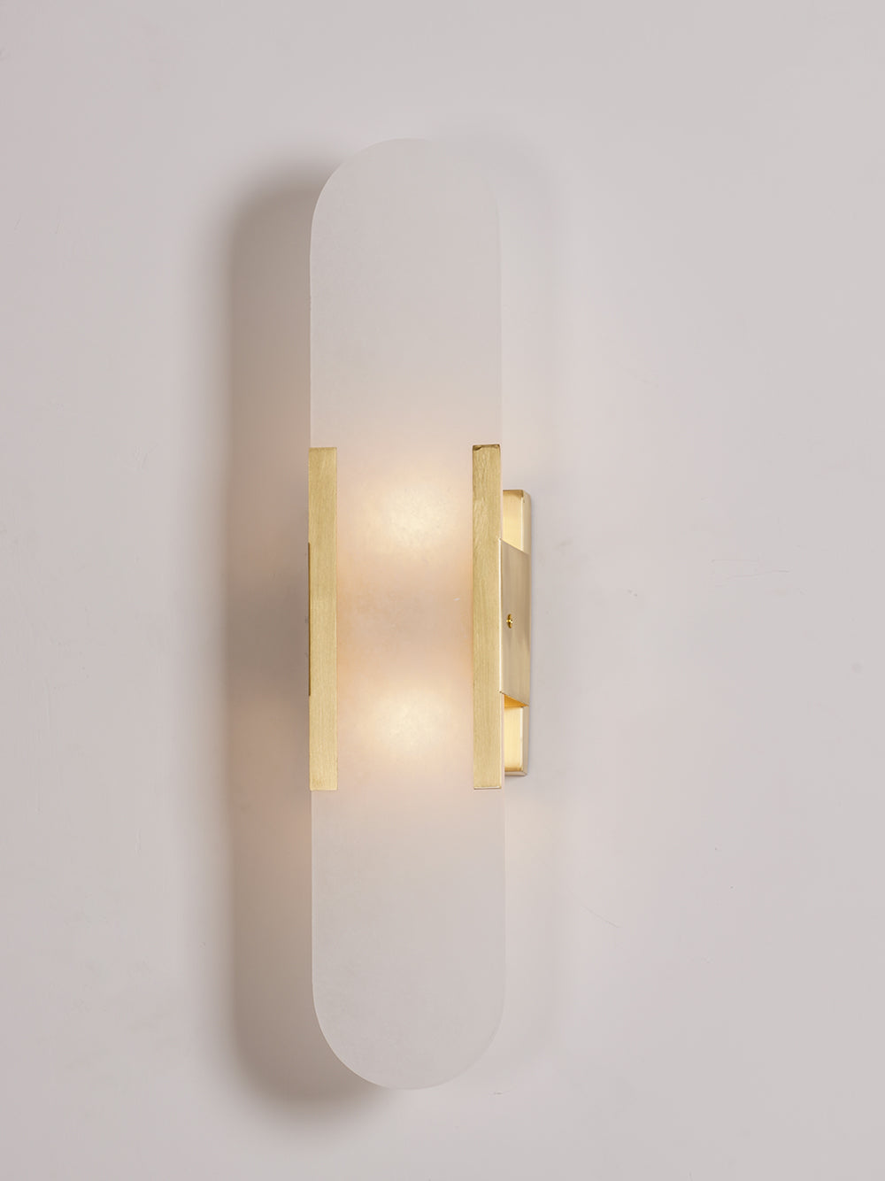 Elongated Alabaster Wall Lamp - Modern Lighting Fixture for Living Room & Hallway Decor