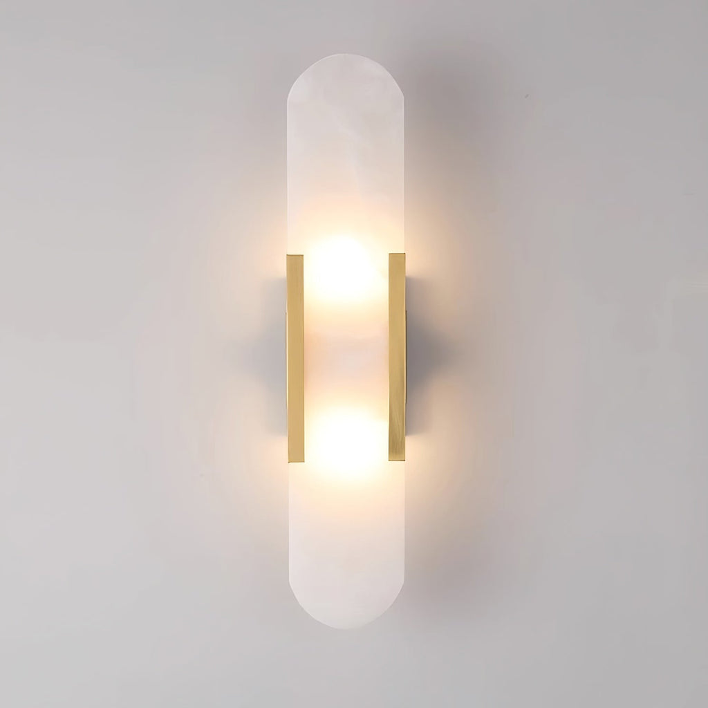 Elongated Alabaster Wall Lamp - Modern Lighting Fixture for Living Room & Hallway Decor