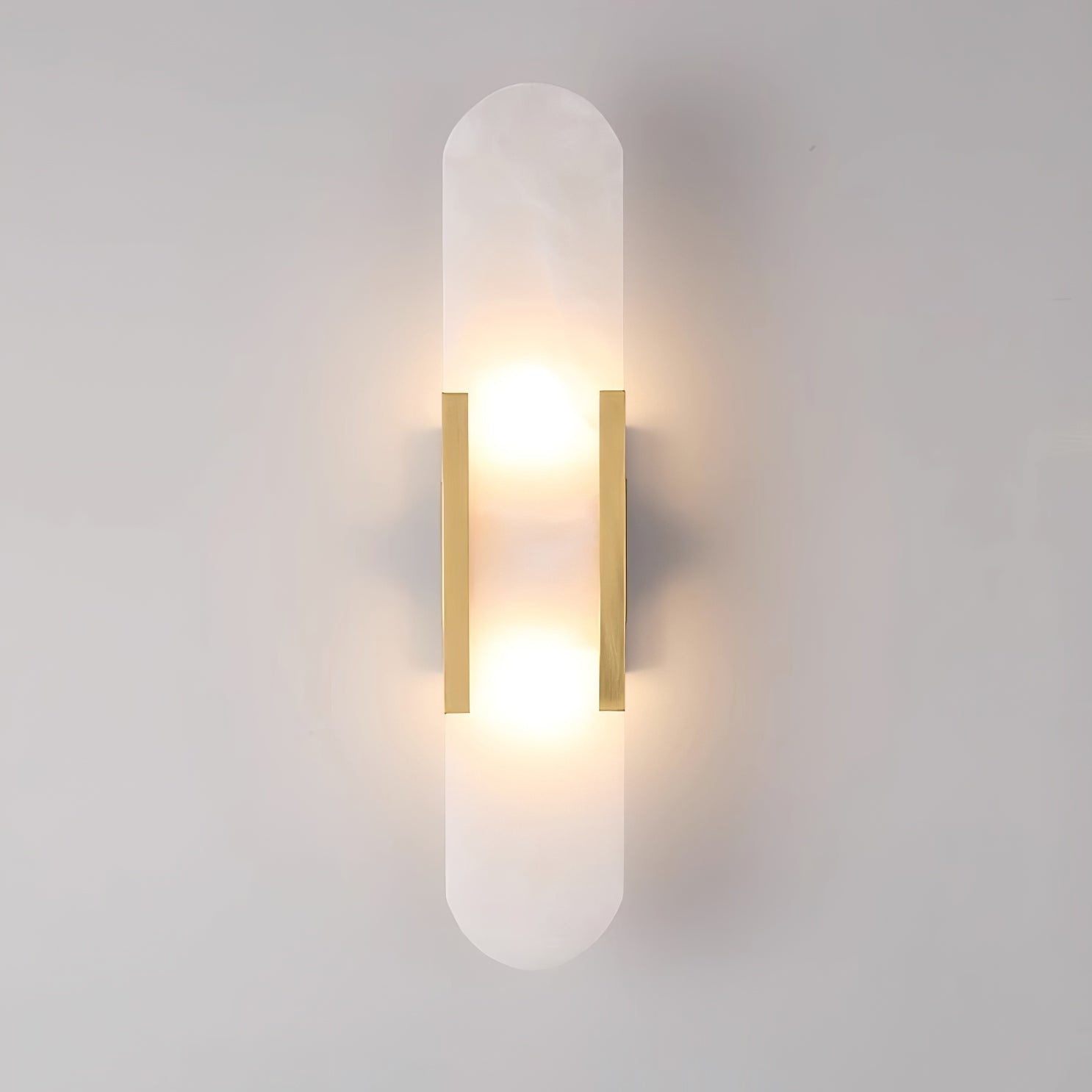 Elongated Alabaster Wall Lamp - Modern Lighting Fixture for Living Room & Hallway Decor