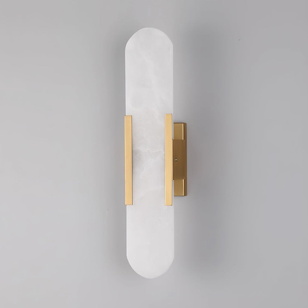 Elongated Alabaster Wall Lamp - Modern Lighting Fixture for Living Room & Hallway Decor