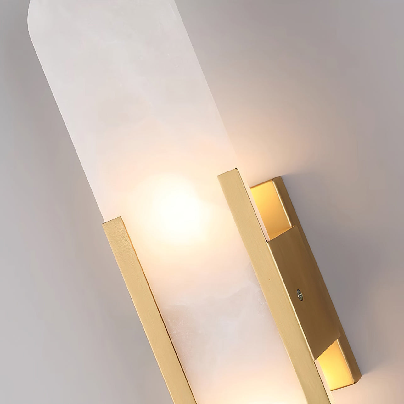Elongated Alabaster Wall Lamp - Modern Lighting Fixture for Living Room & Hallway Decor