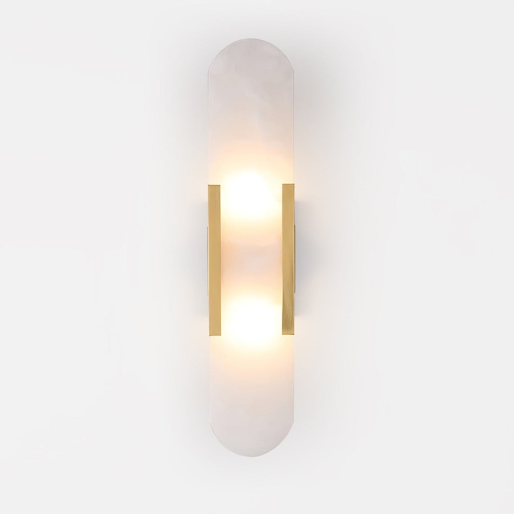 Elongated Alabaster Wall Lamp - Modern Lighting Fixture for Living Room & Hallway Decor