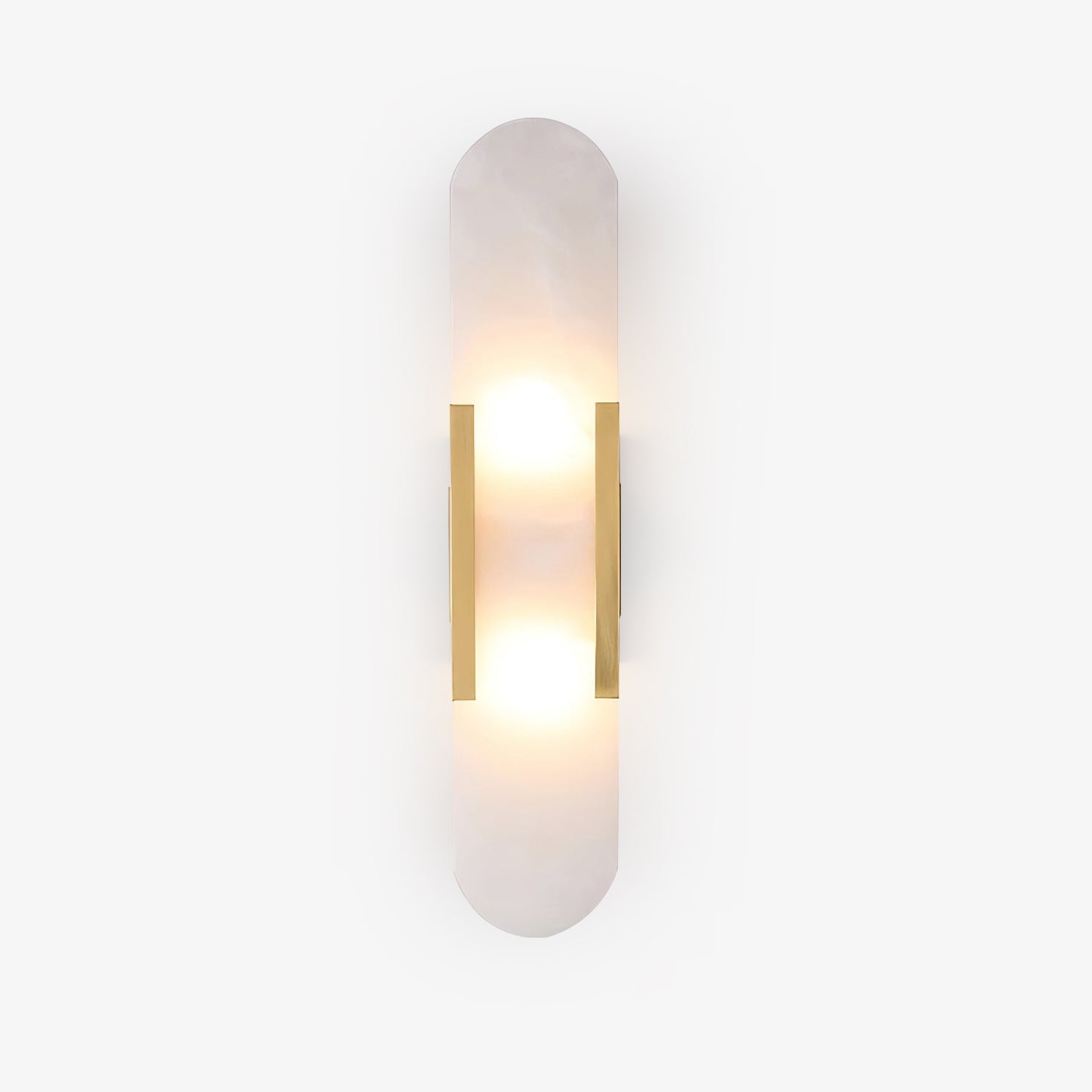Elongated Alabaster Wall Lamp - Modern Lighting Fixture for Living Room & Hallway Decor