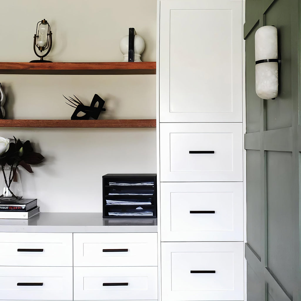 Alabaster Wall Light Fixture | Hand-Carved Natural Stone with Warm LED, Black or Brass Finish for Modern Indoor Accent Lighting