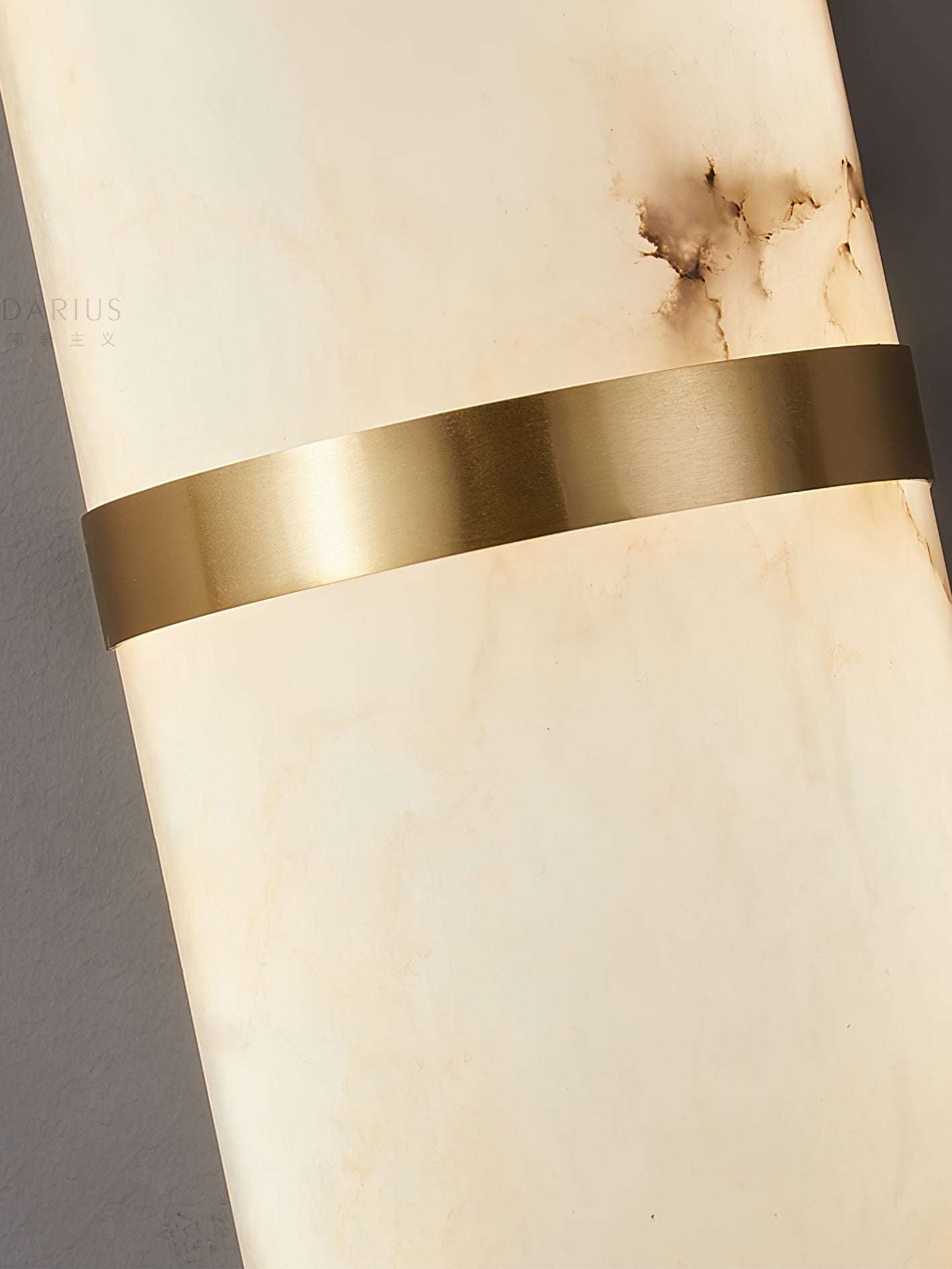 Alabaster Wall Light Fixture | Hand-Carved Natural Stone with Warm LED, Black or Brass Finish for Modern Indoor Accent Lighting