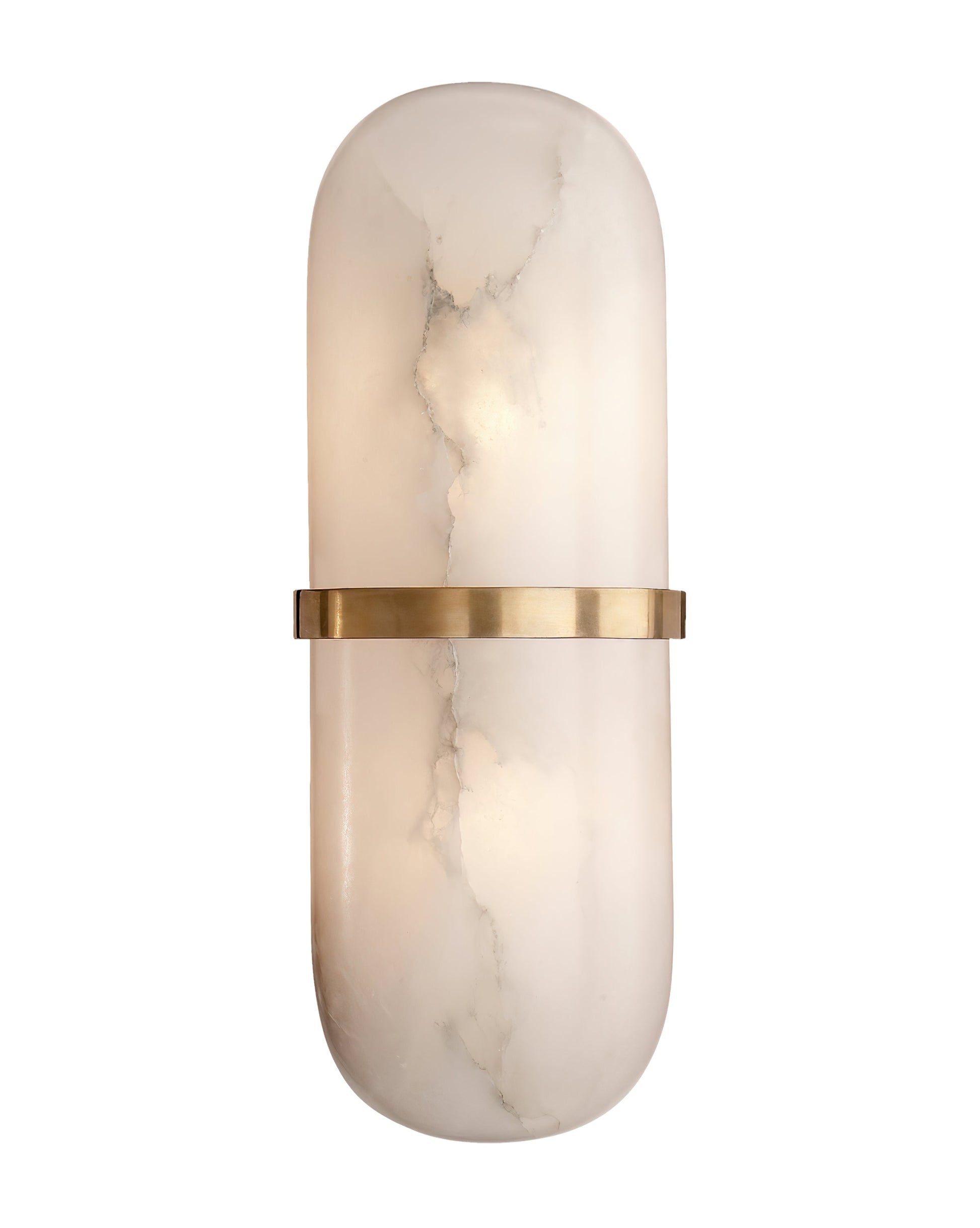 Alabaster Wall Light Fixture | Hand-Carved Natural Stone with Warm LED, Black or Brass Finish for Modern Indoor Accent Lighting