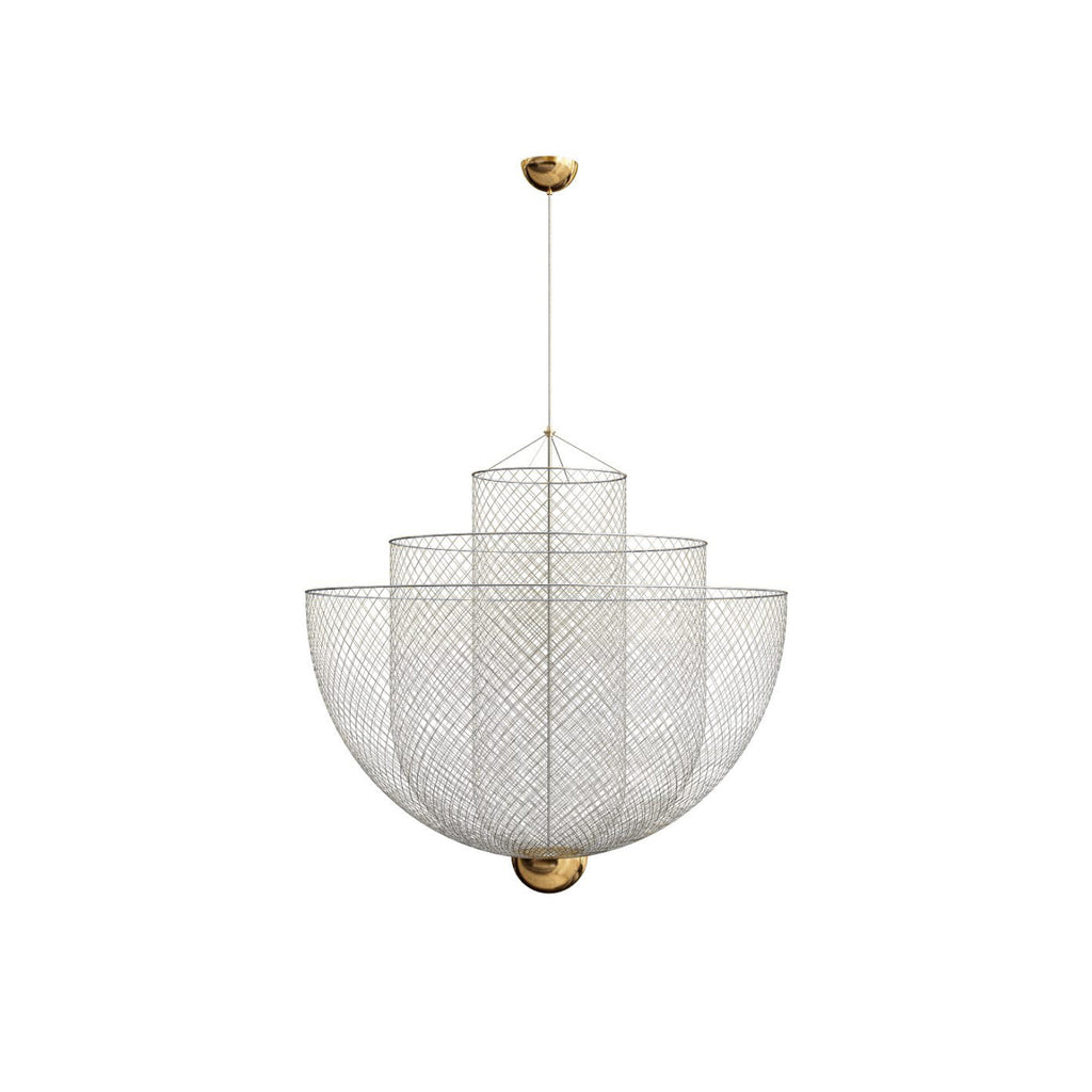LED Mesh Chandelier Light Fixture - Modern Design for Living Room & Dining Room Lighting