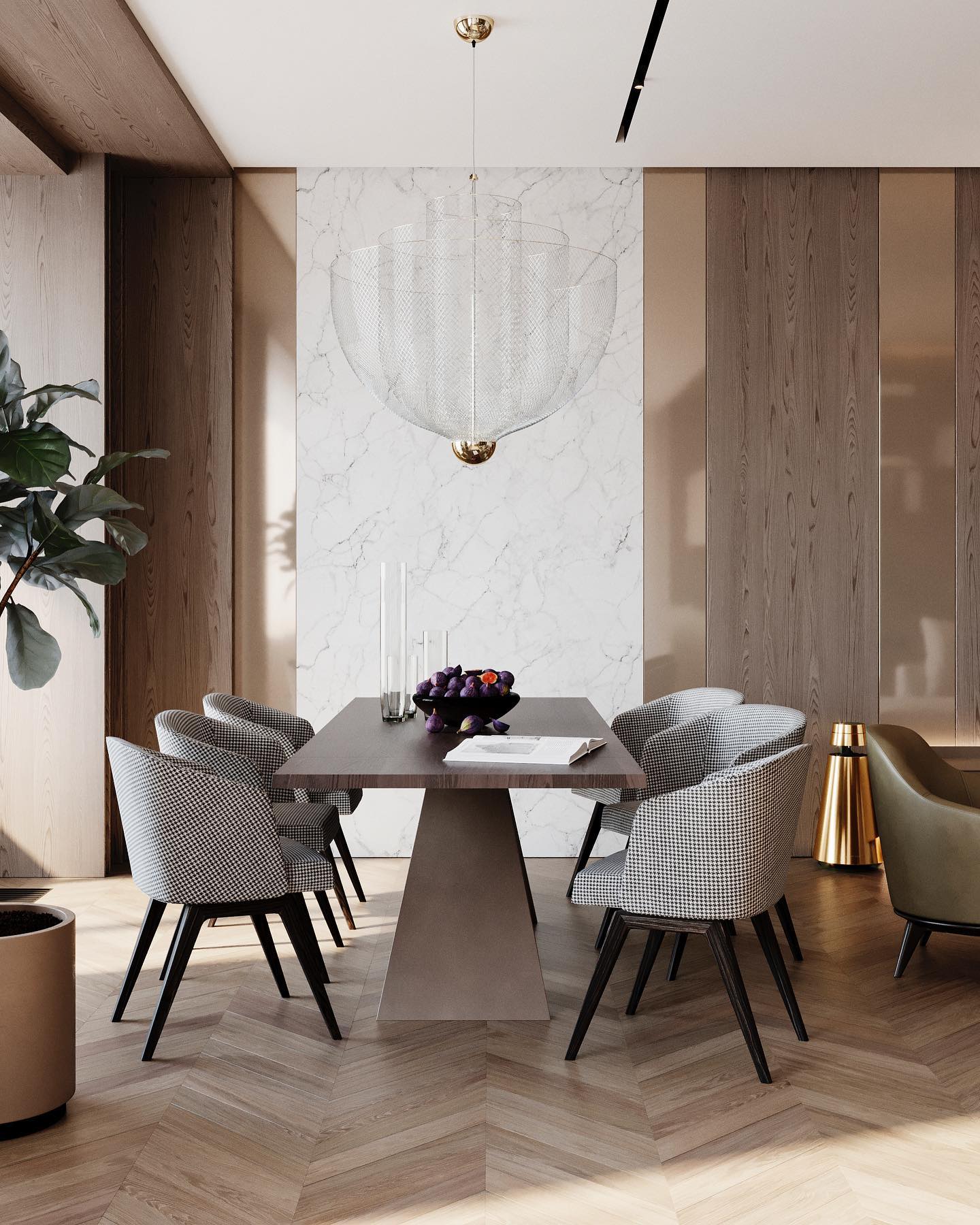 LED Mesh Chandelier Light Fixture - Modern Design for Living Room & Dining Room Lighting