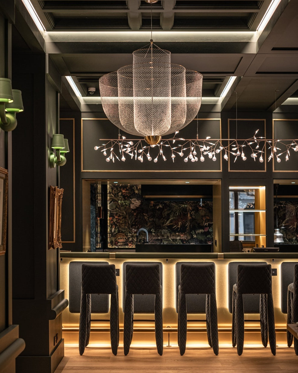 LED Mesh Chandelier Light Fixture - Modern Design for Living Room & Dining Room Lighting