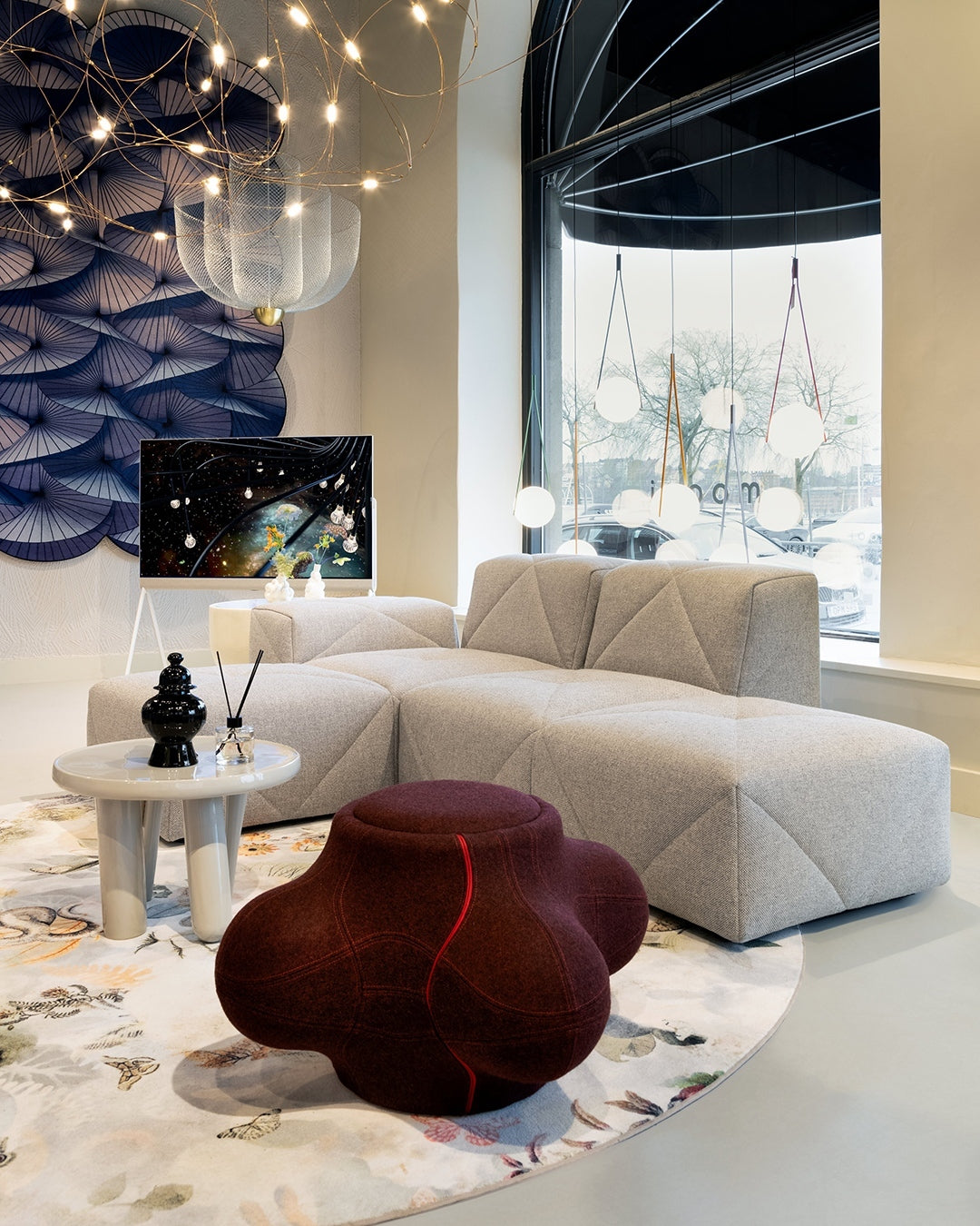 LED Mesh Chandelier Light Fixture - Modern Design for Living Room & Dining Room Lighting