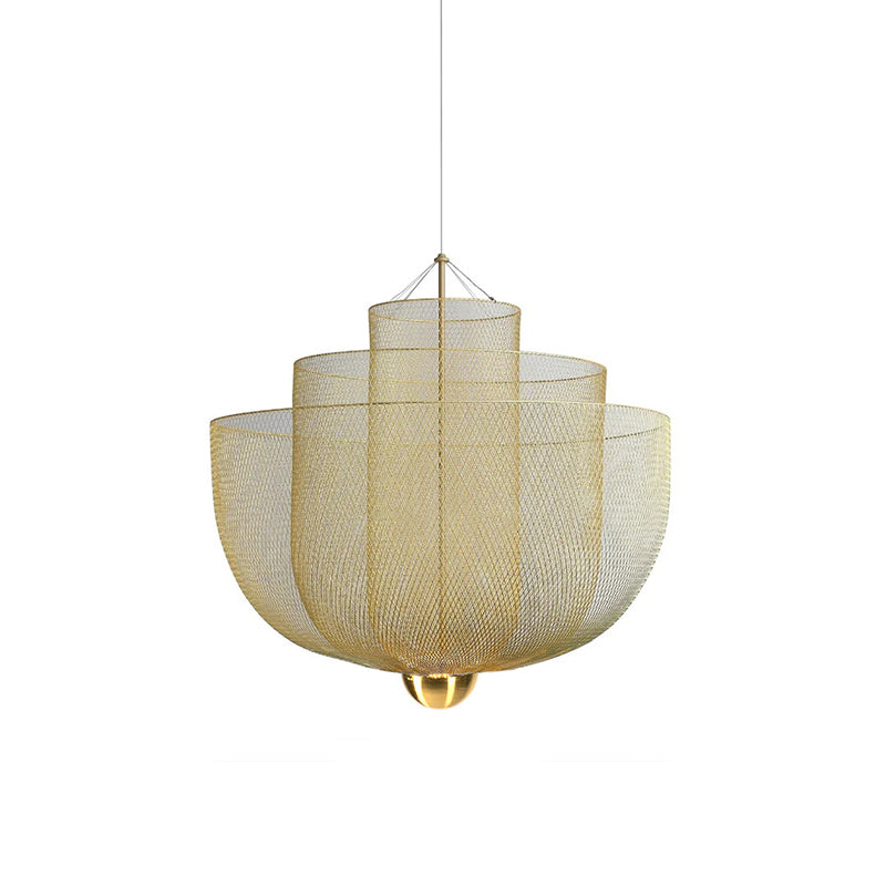 LED Mesh Chandelier Light Fixture - Modern Design for Living Room & Dining Room Lighting